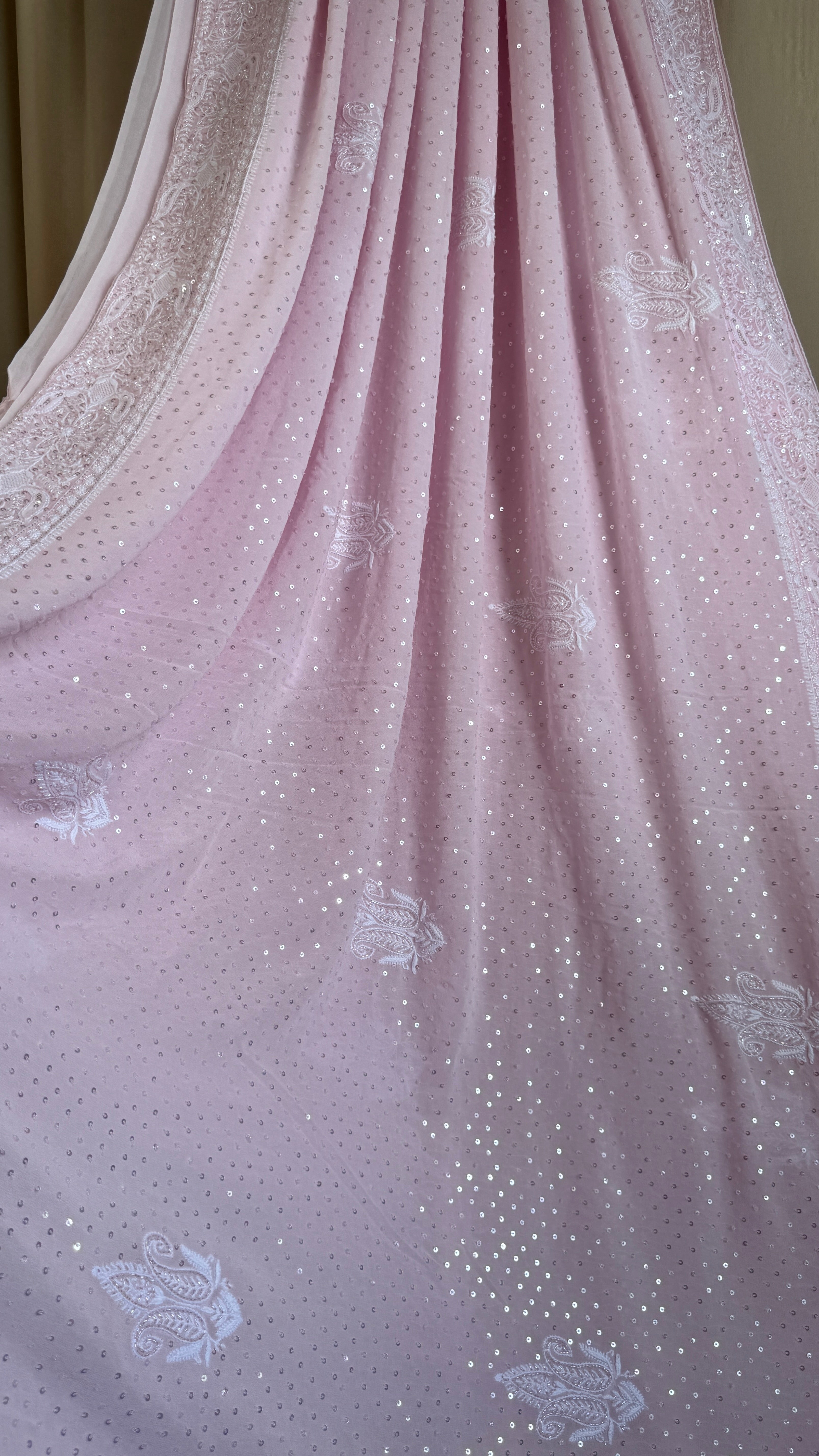 Pure Georgette Chikankari Saree