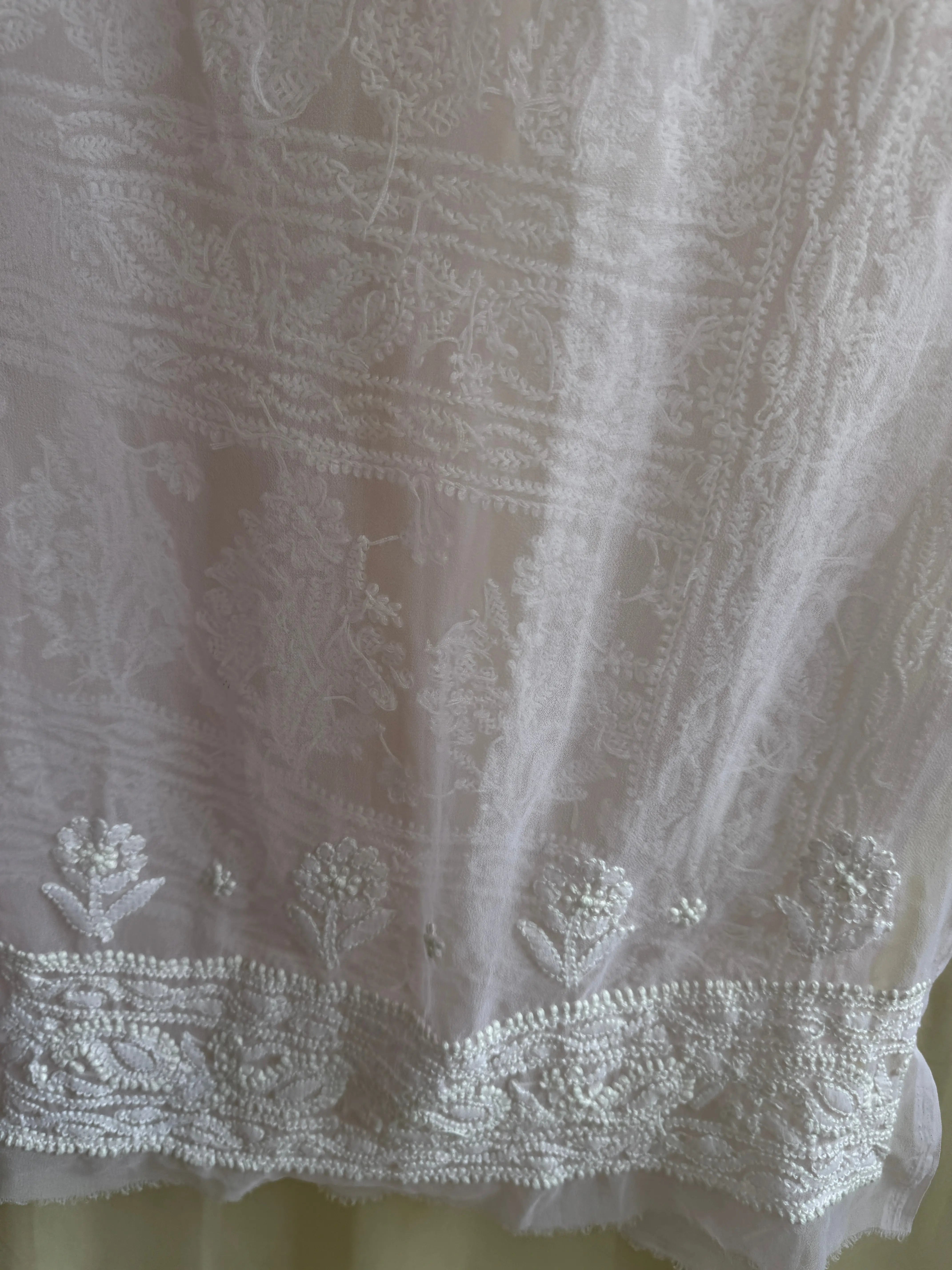 Georgette Chikankari saree in Pink ARIAA CHIKANKARI