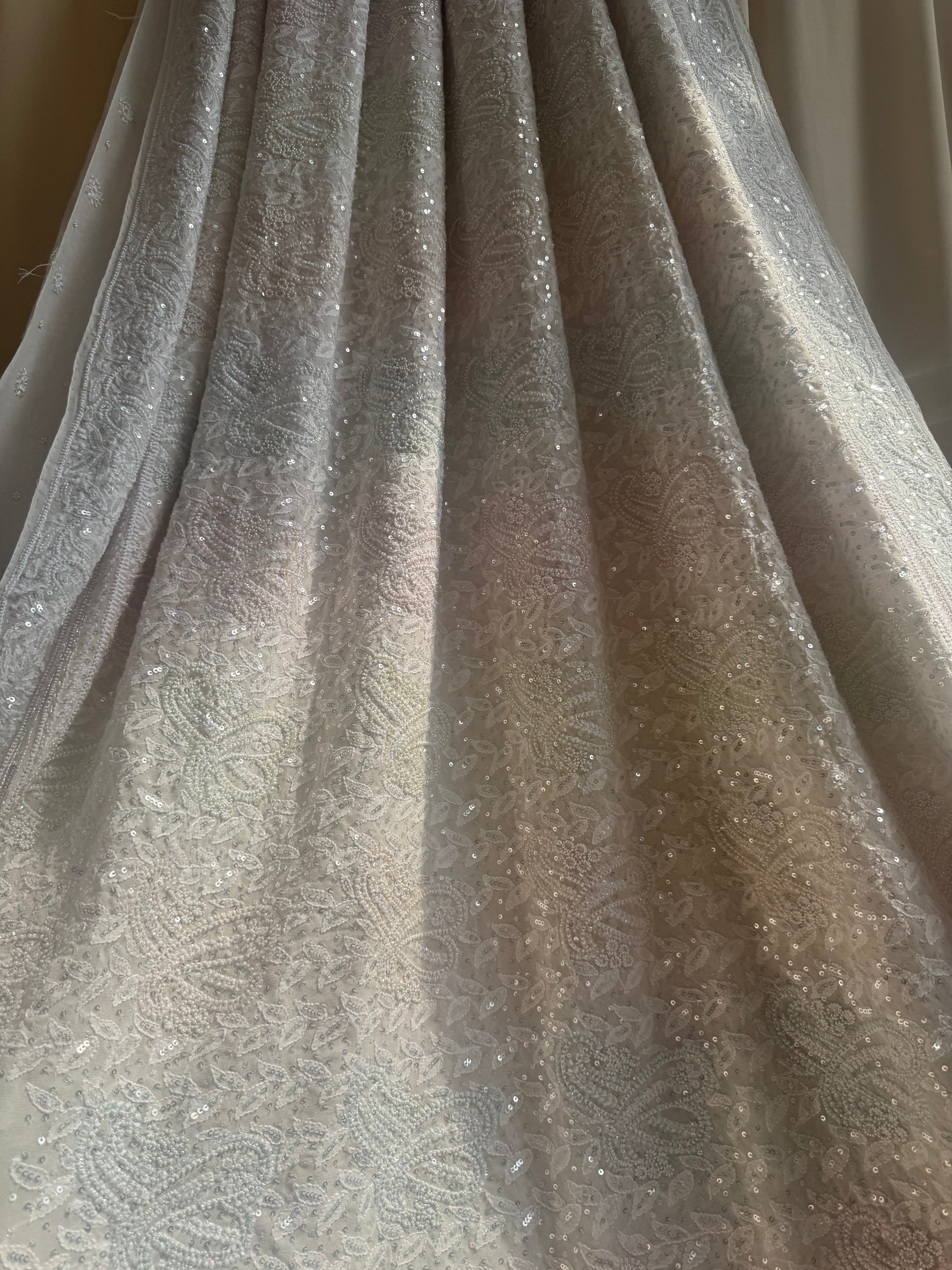 Pure Georgette Chikankari Saree ARIAA CHIKANKARI