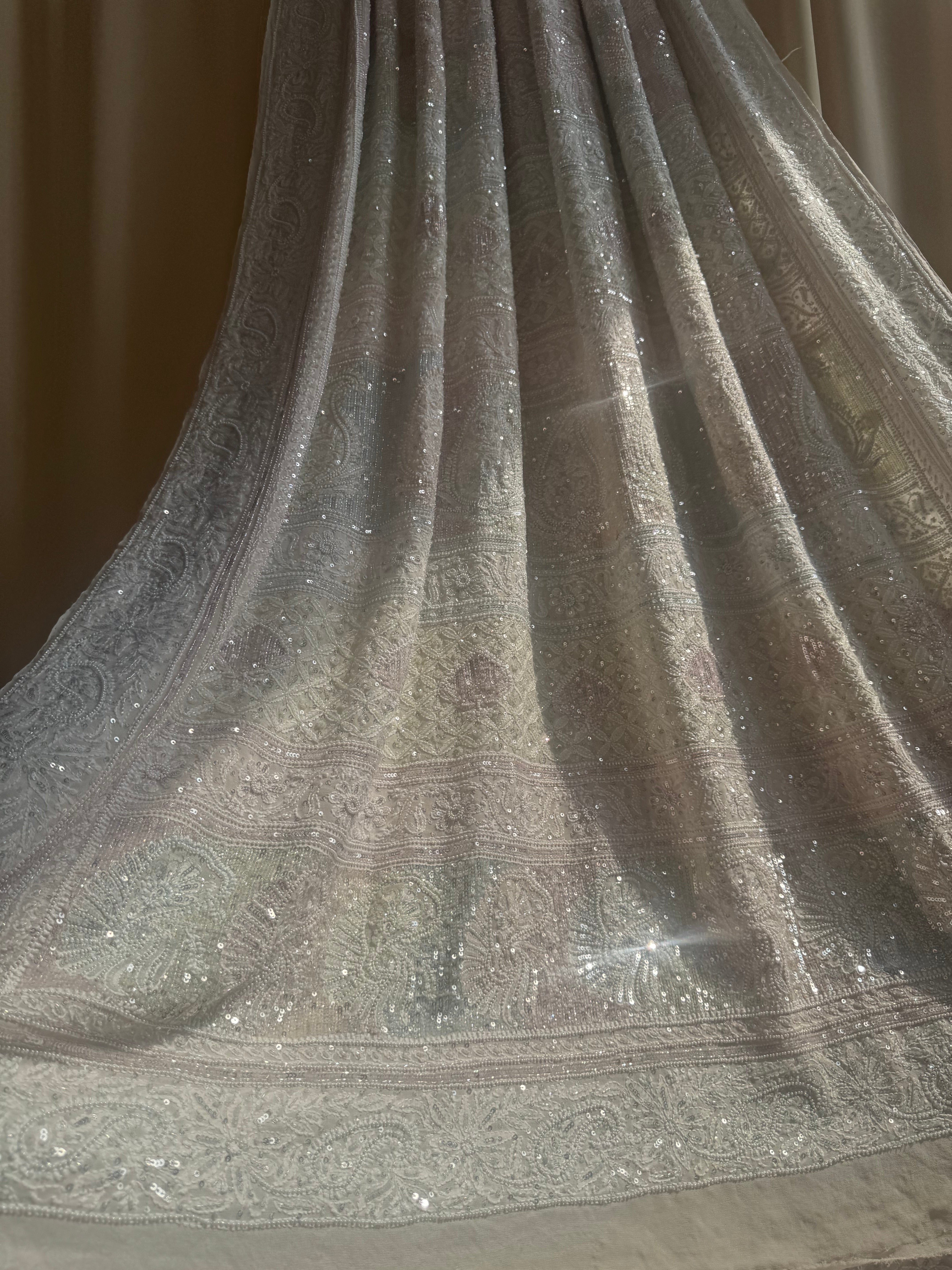 Pure Georgette Chikankari Saree ARIAA CHIKANKARI
