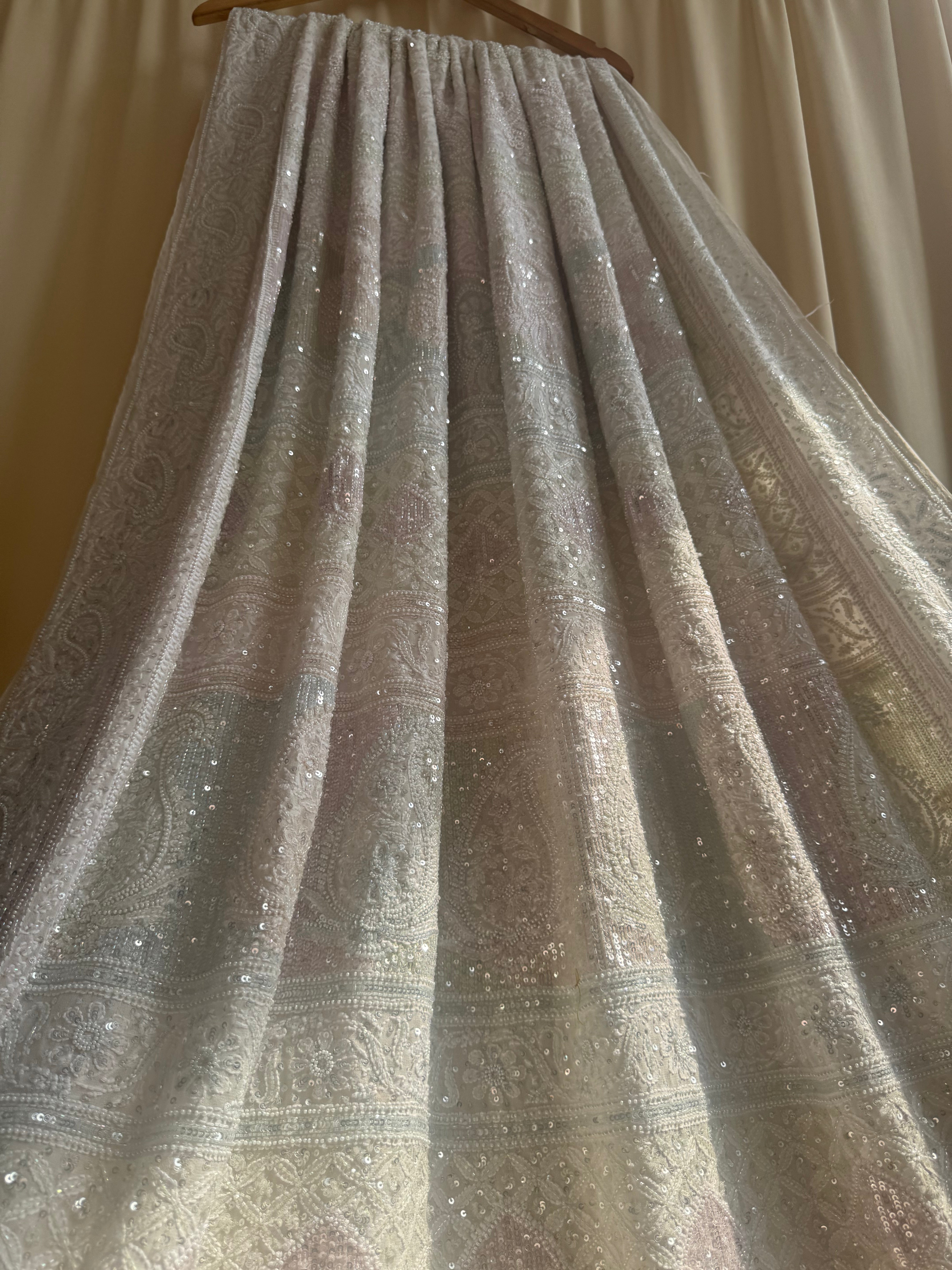 Pure Georgette Chikankari Saree ARIAA CHIKANKARI