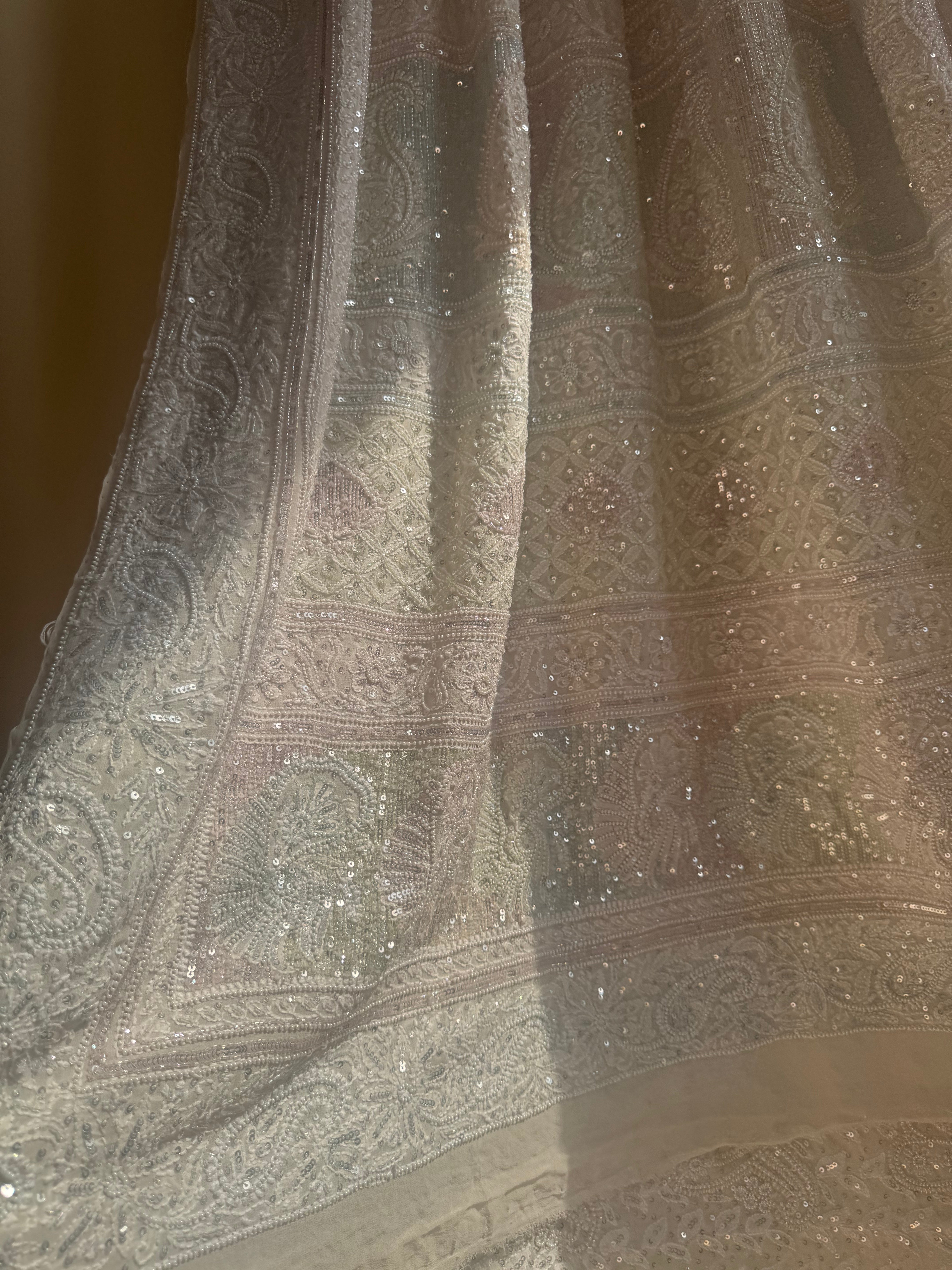 Pure Georgette Chikankari Saree ARIAA CHIKANKARI