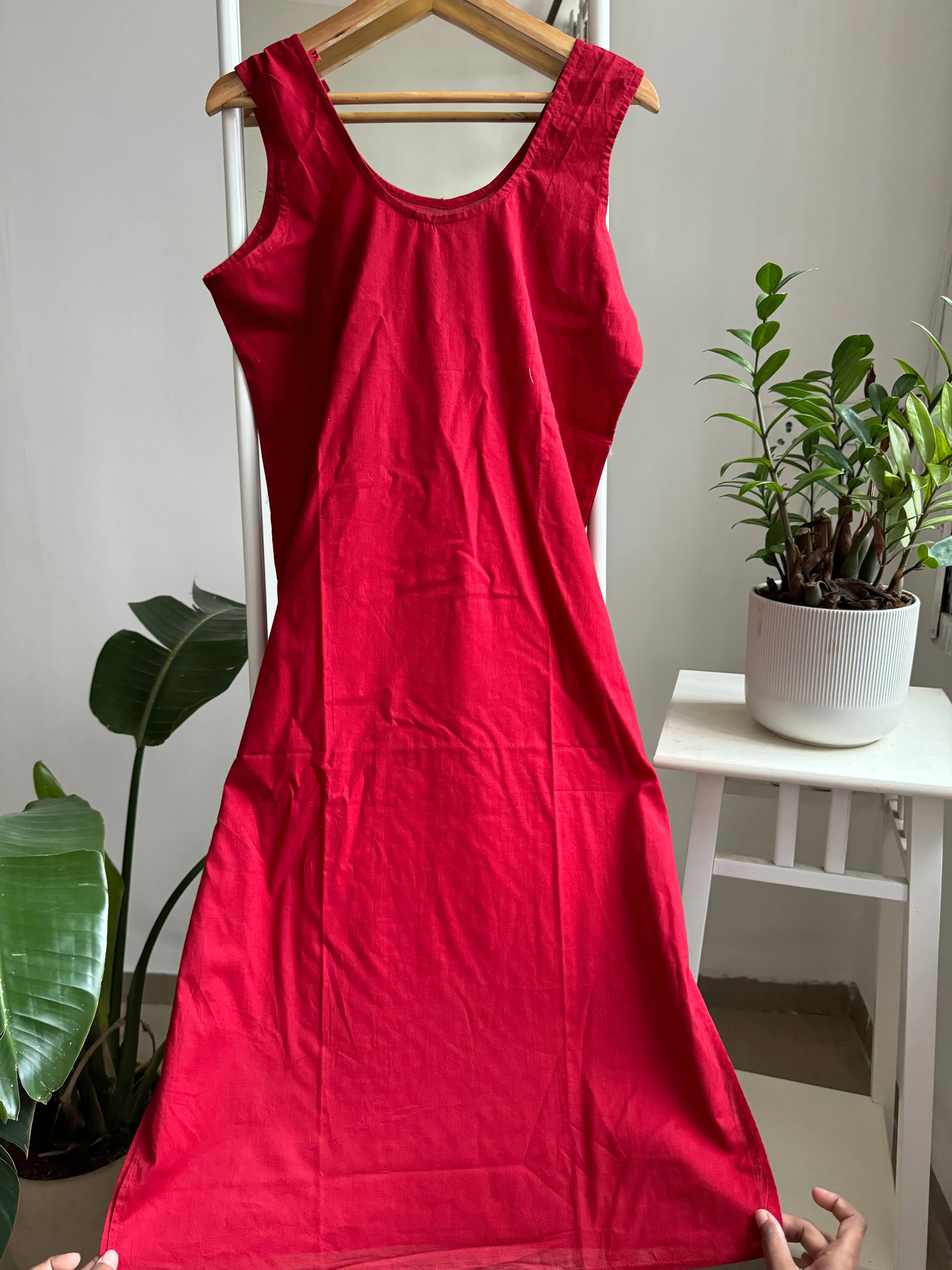 Cotton Inner - Red ARIAA CHIKANKARI