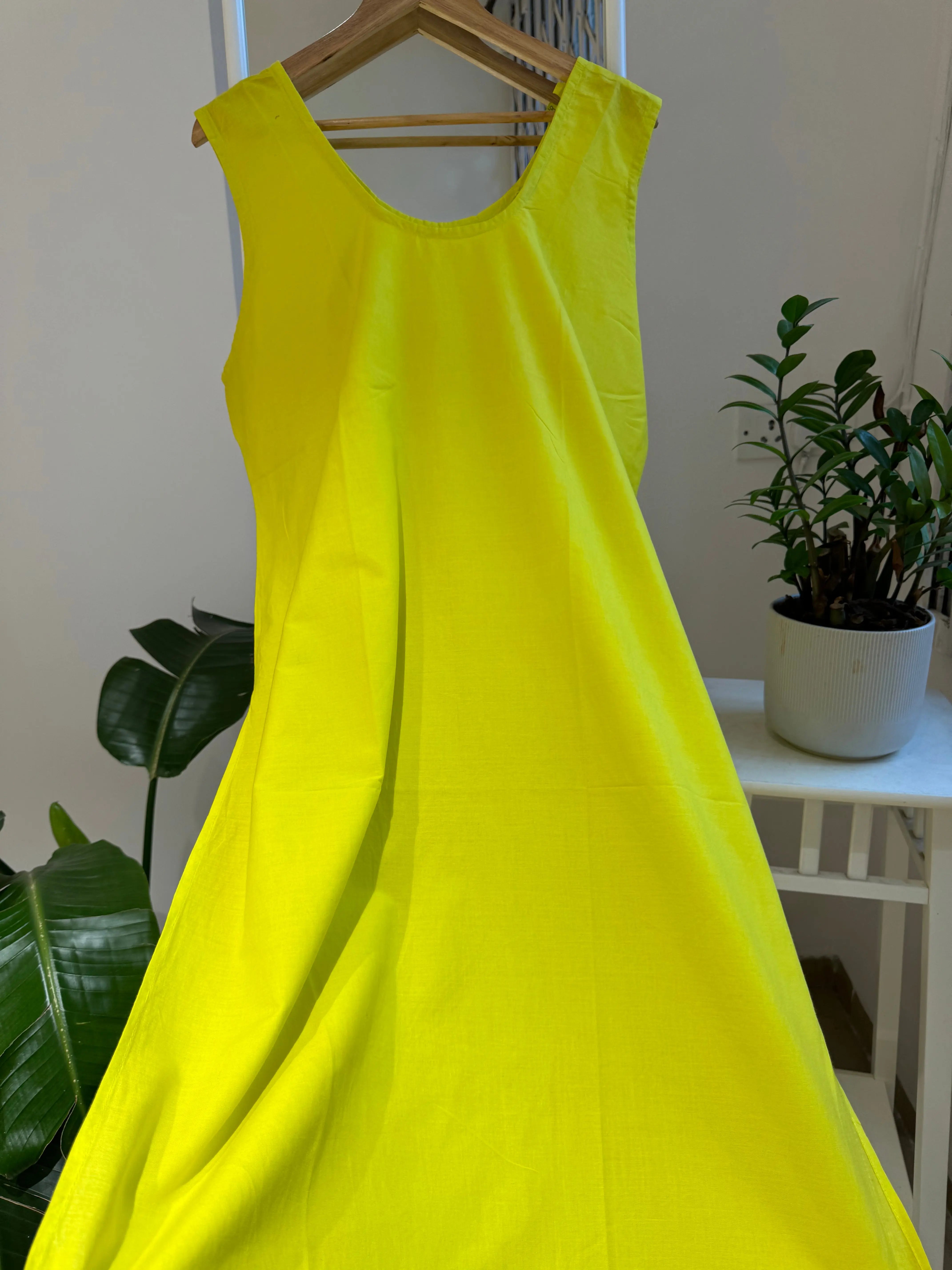 Cotton Inner - Neon yellow ARIAA CHIKANKARI