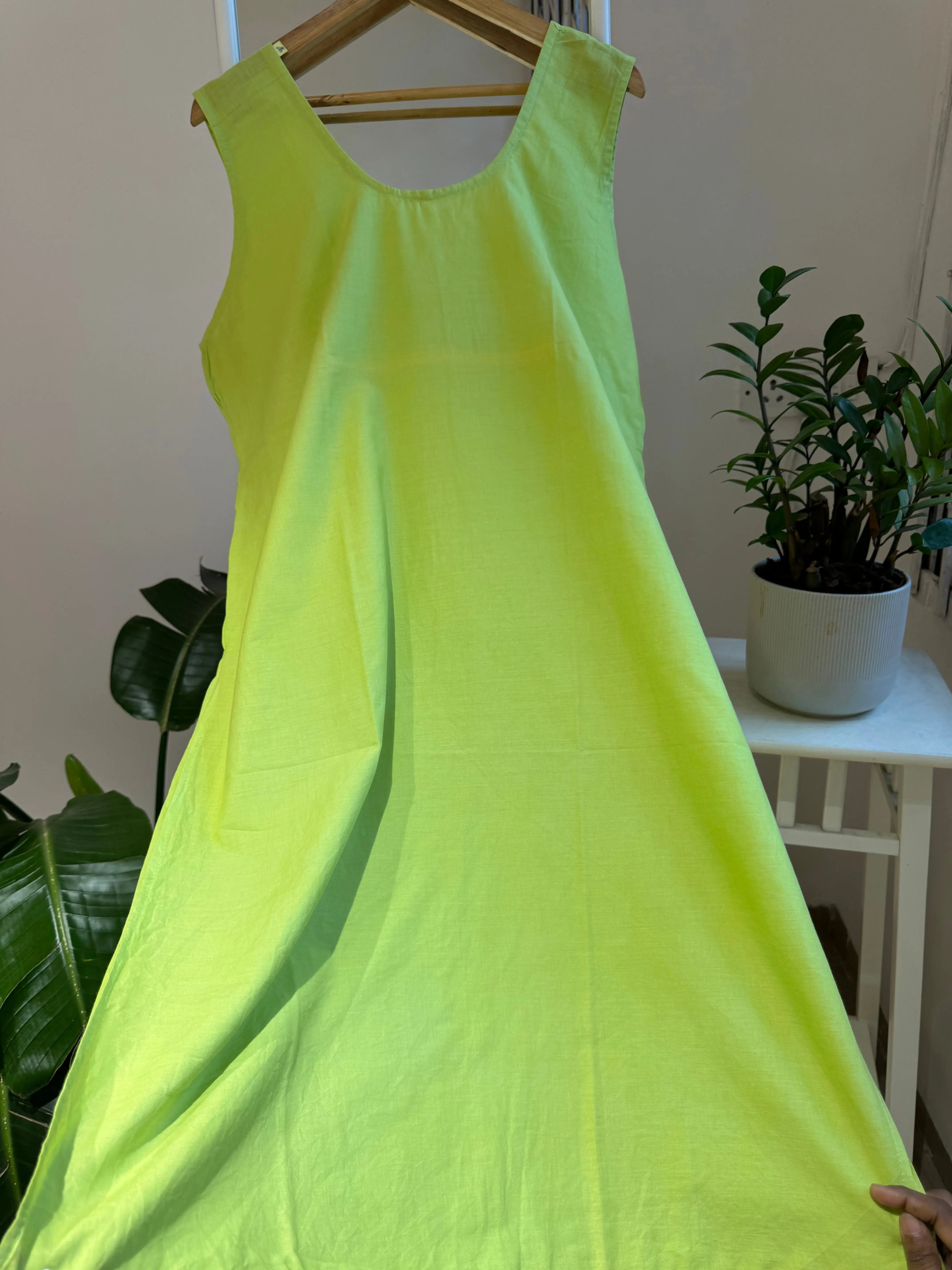 Cotton Inner - Bright Green ARIAA CHIKANKARI