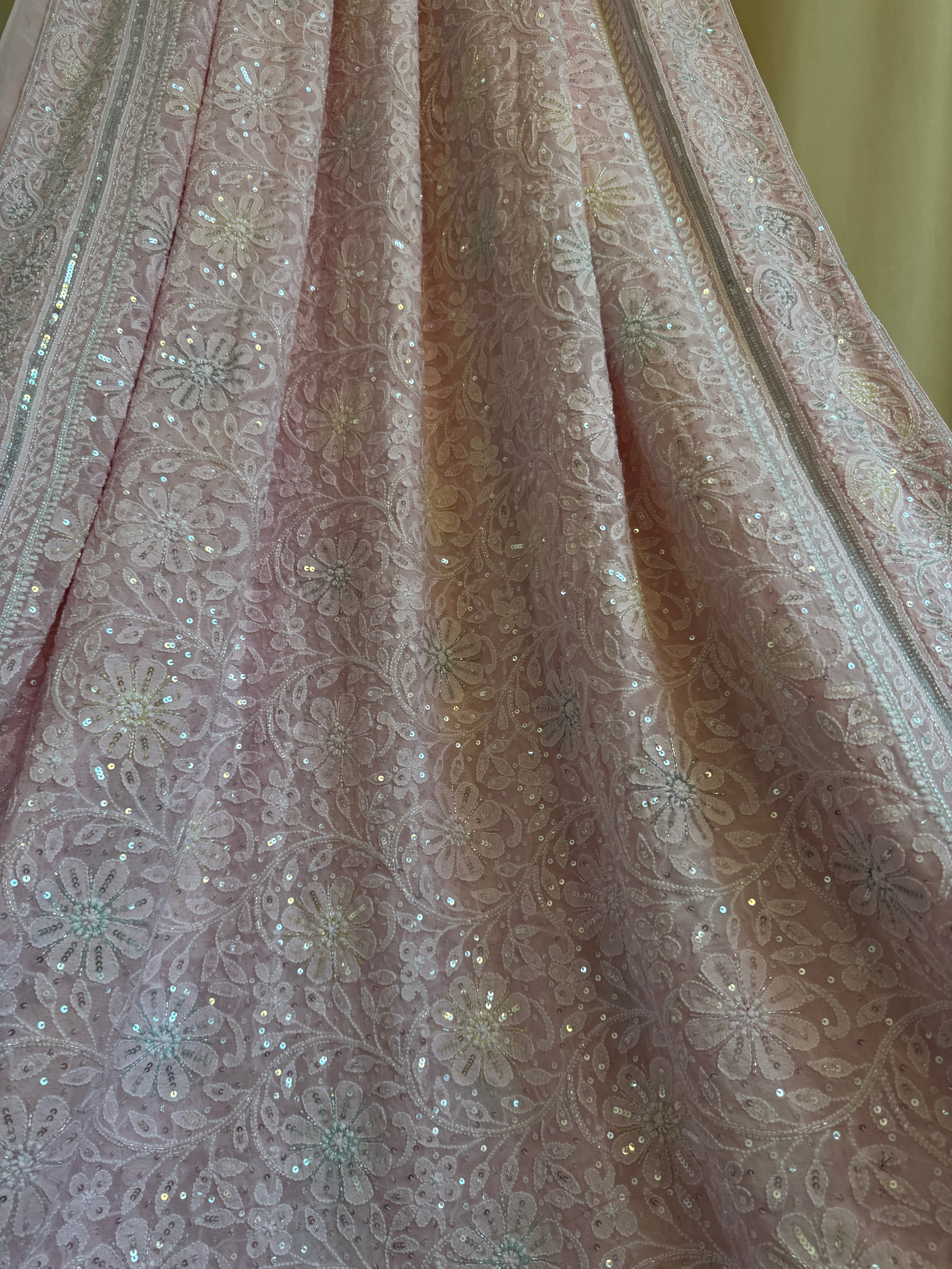 Pure Georgette Chikankari Saree ARIAA CHIKANKARI