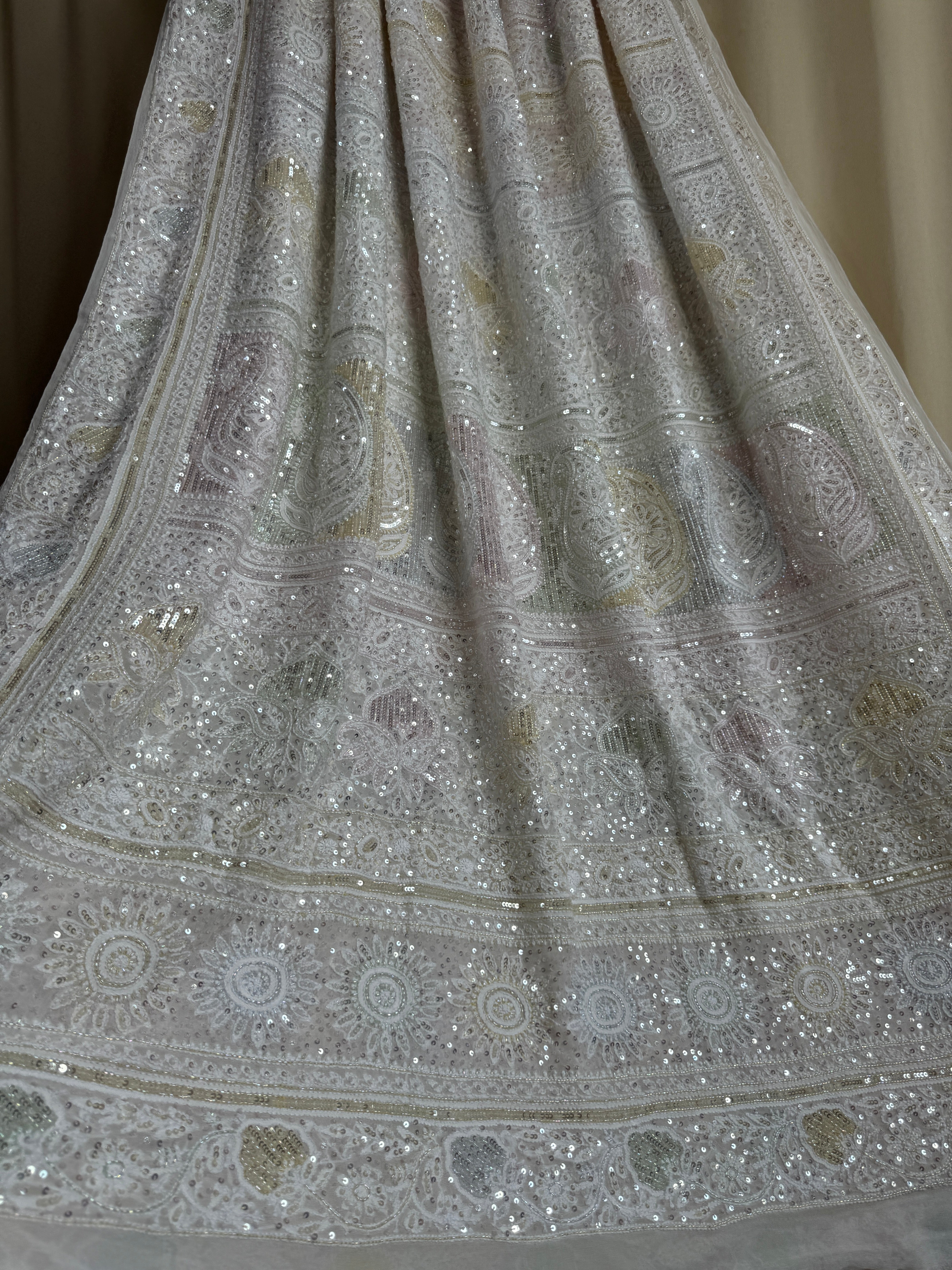 Pure Georgette Chikankari Saree ARIAA CHIKANKARI