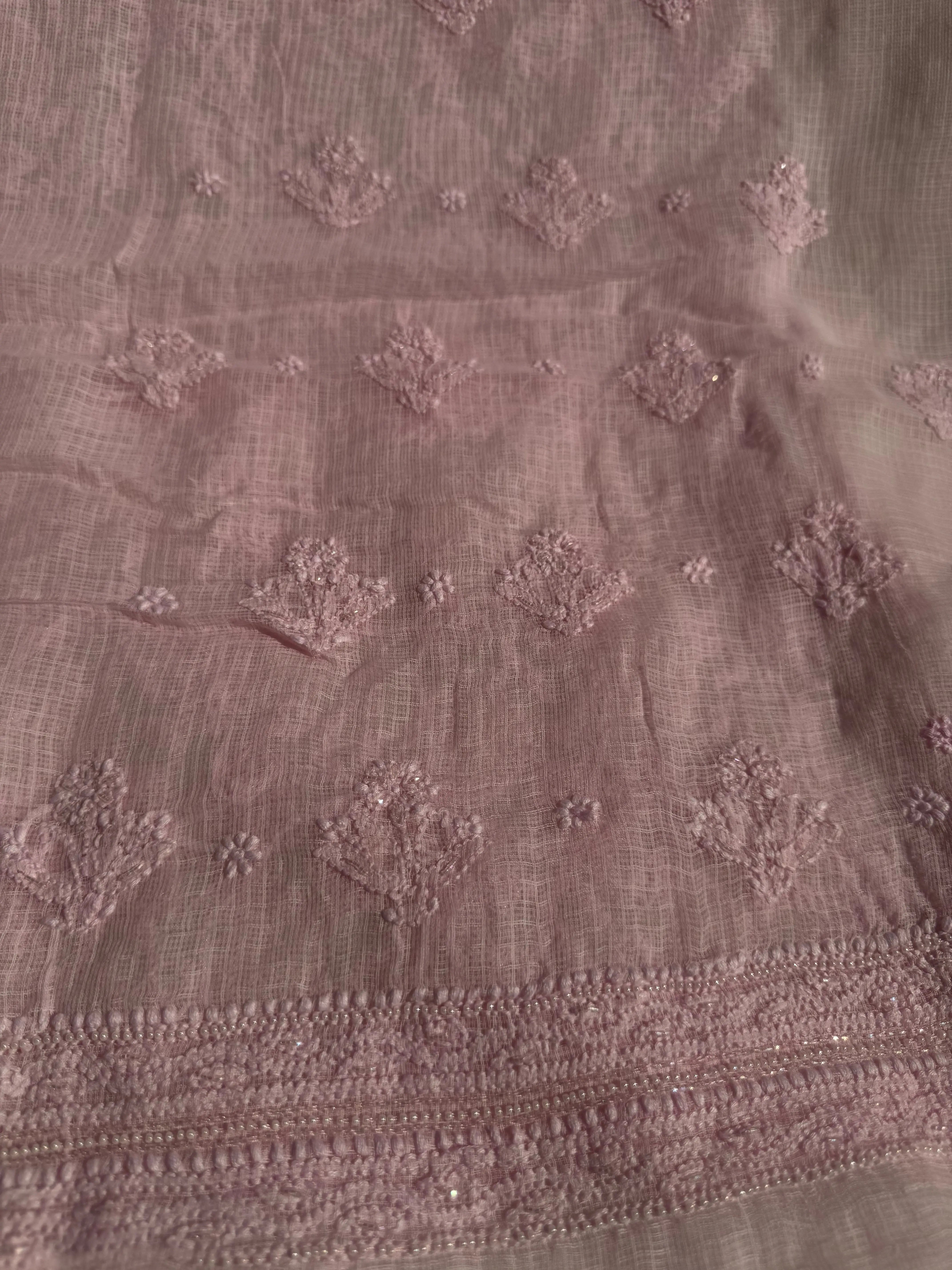 Kota Chikankari Length with Dupatta - Pink ARIAA CHIKANKARI