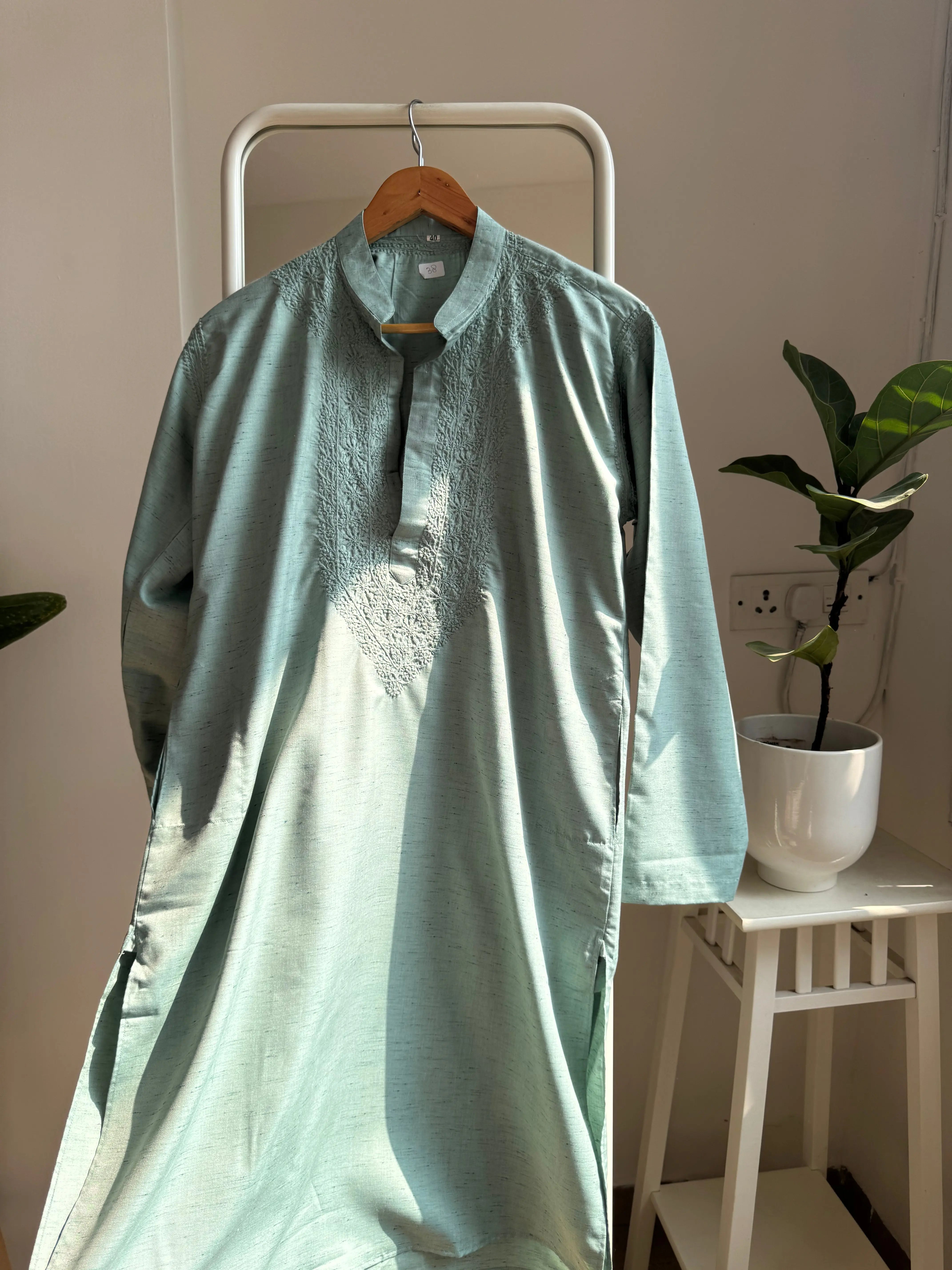 Cotton Chikankari Kurta - Tiffny - Men's Collection ARIAA CHIKANKARI