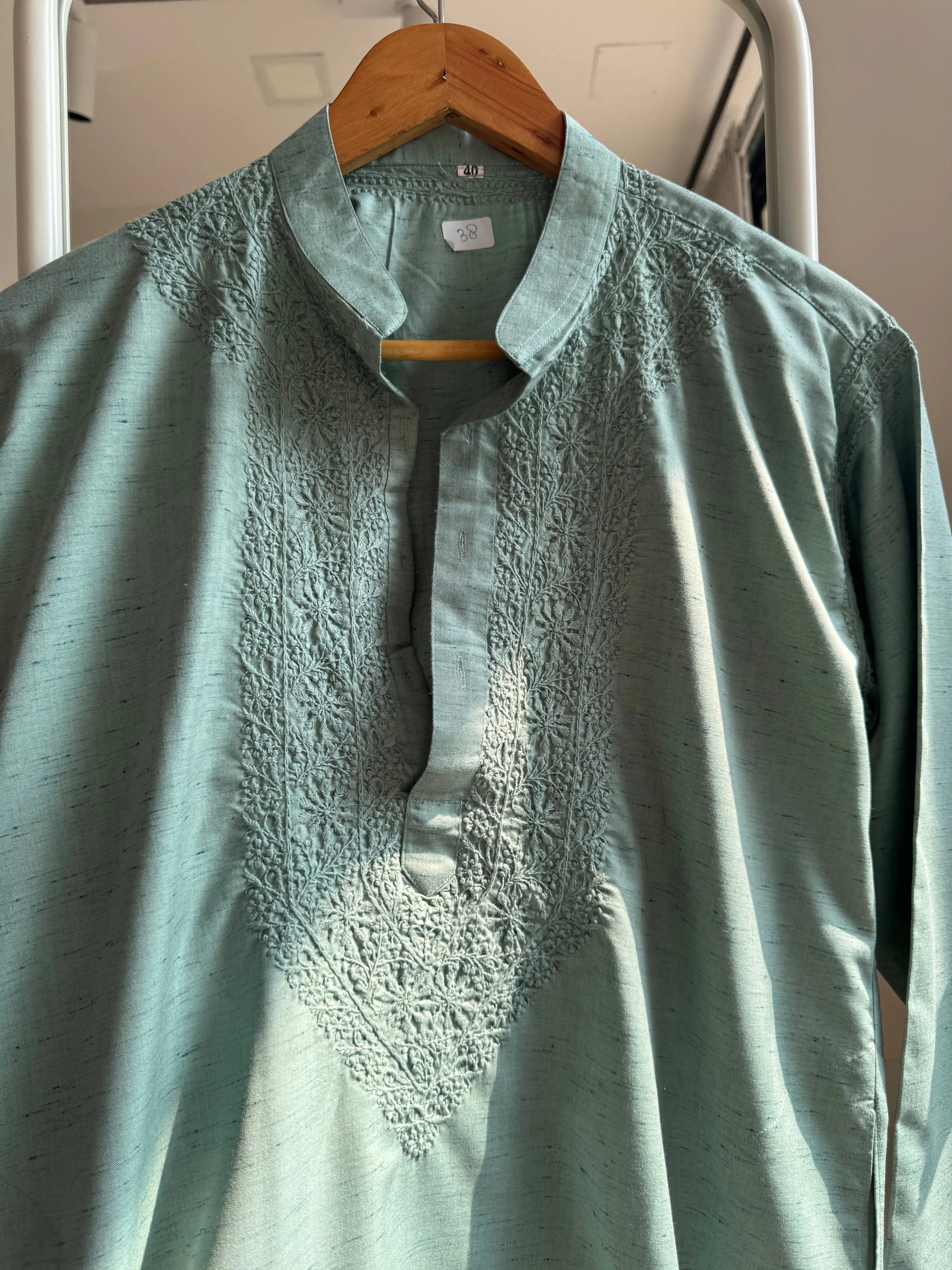 Cotton Chikankari Kurta - Tiffny - Men's Collection ARIAA CHIKANKARI