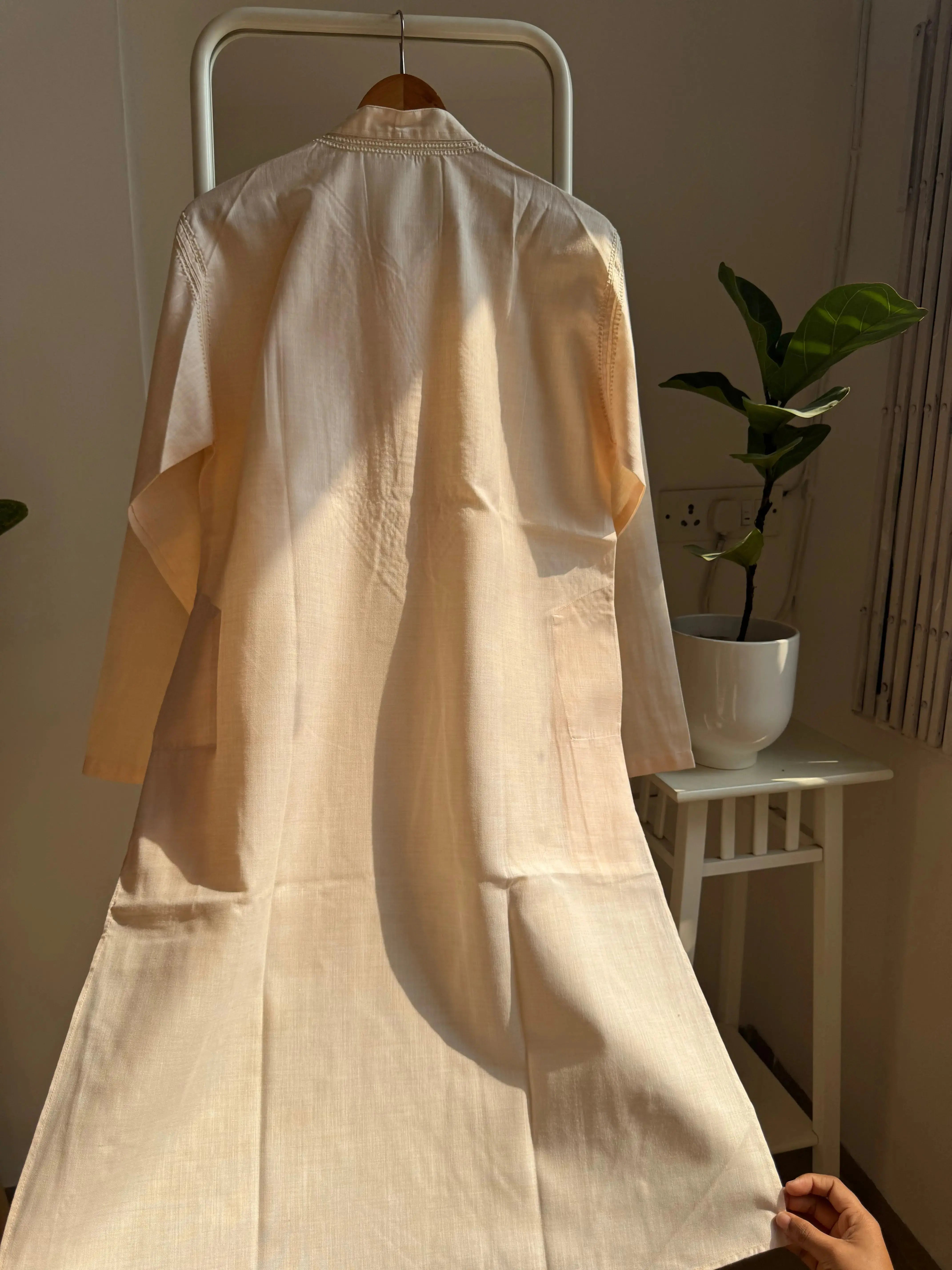 Cotton Chikankari Kurta - Pale pink - Men's Collection (Copy) ARIAA CHIKANKARI