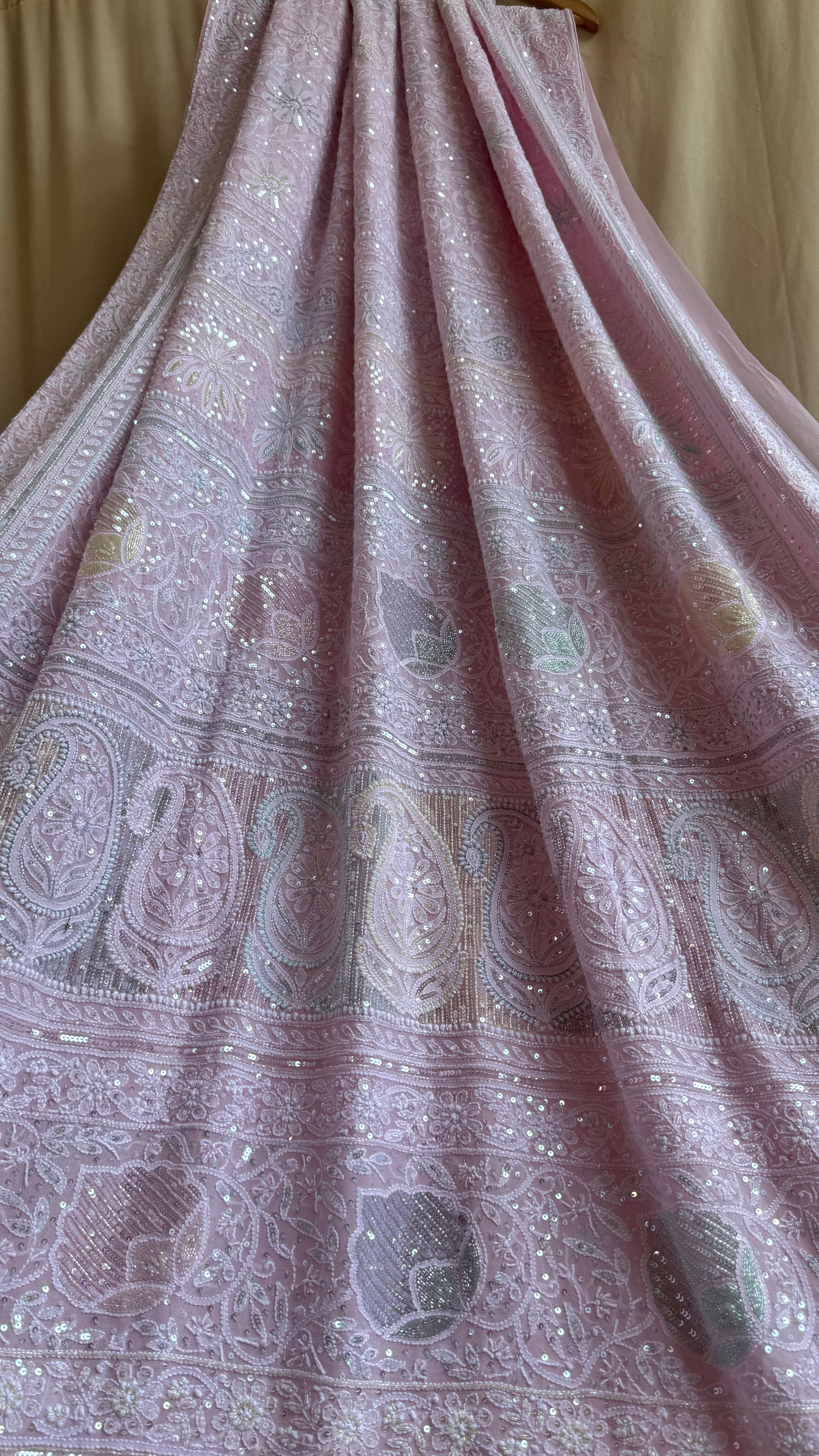 Pure Georgette Chikankari Saree