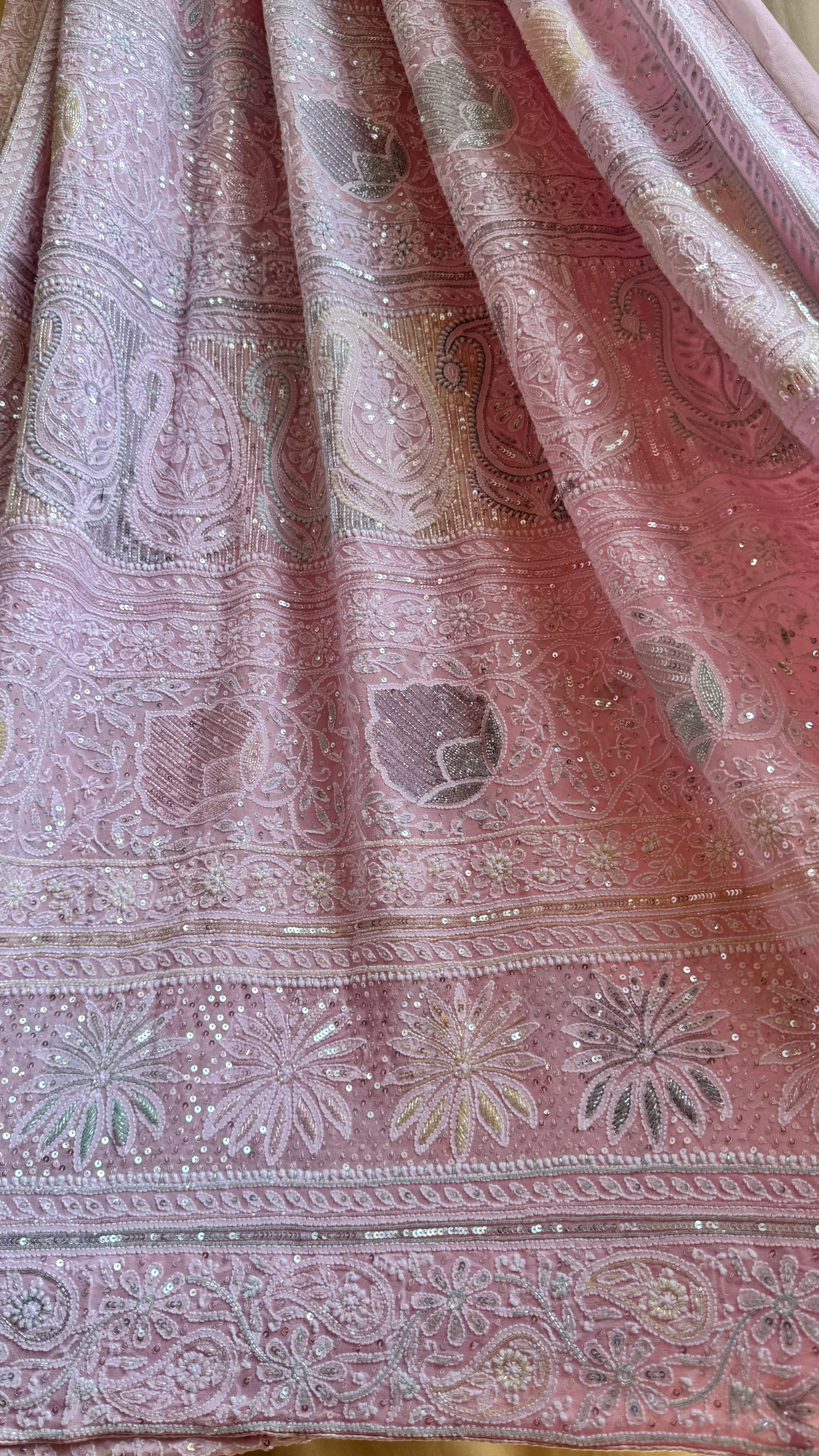 Pure Georgette Chikankari Saree