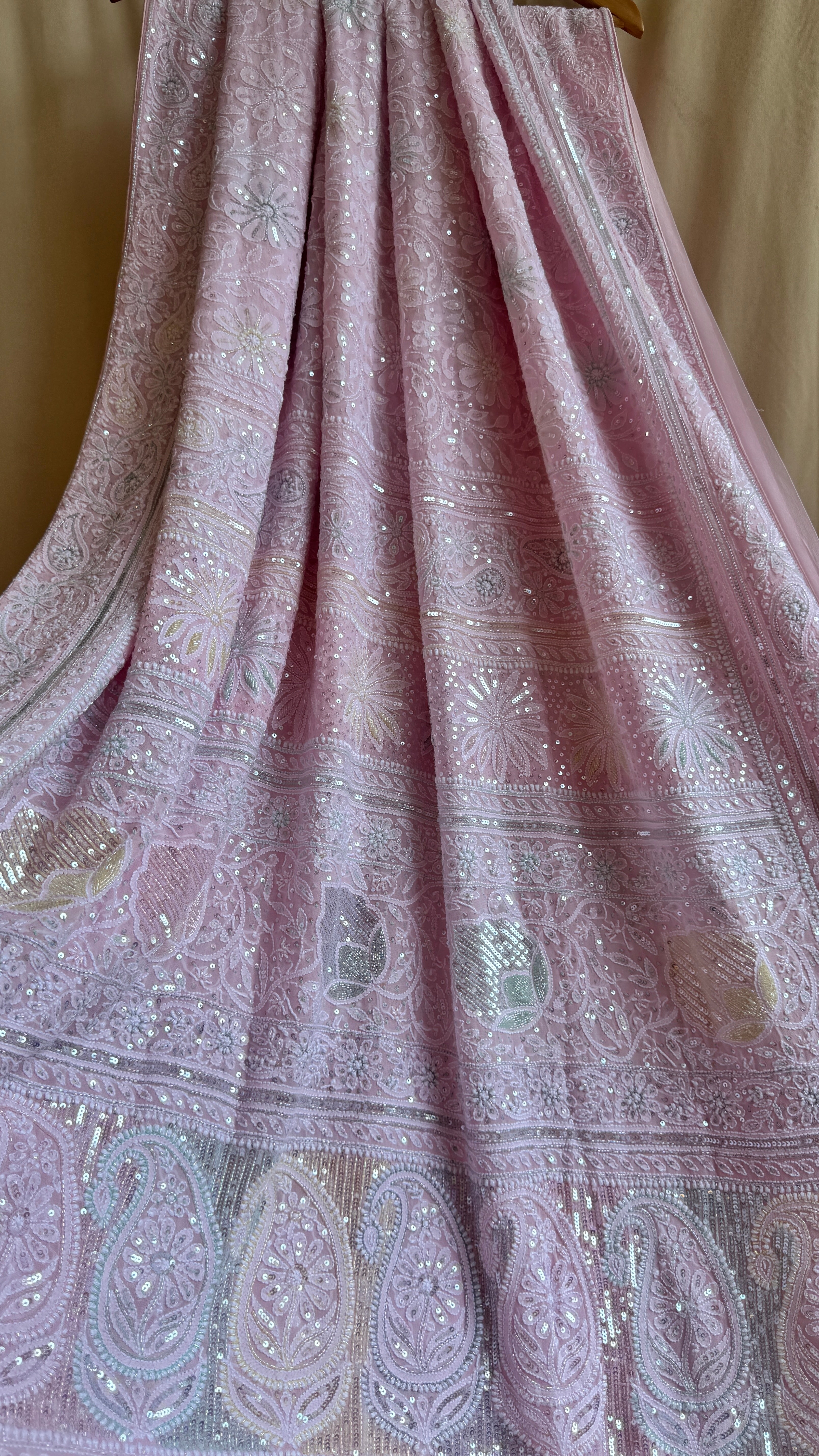 Pure Georgette Chikankari Saree
