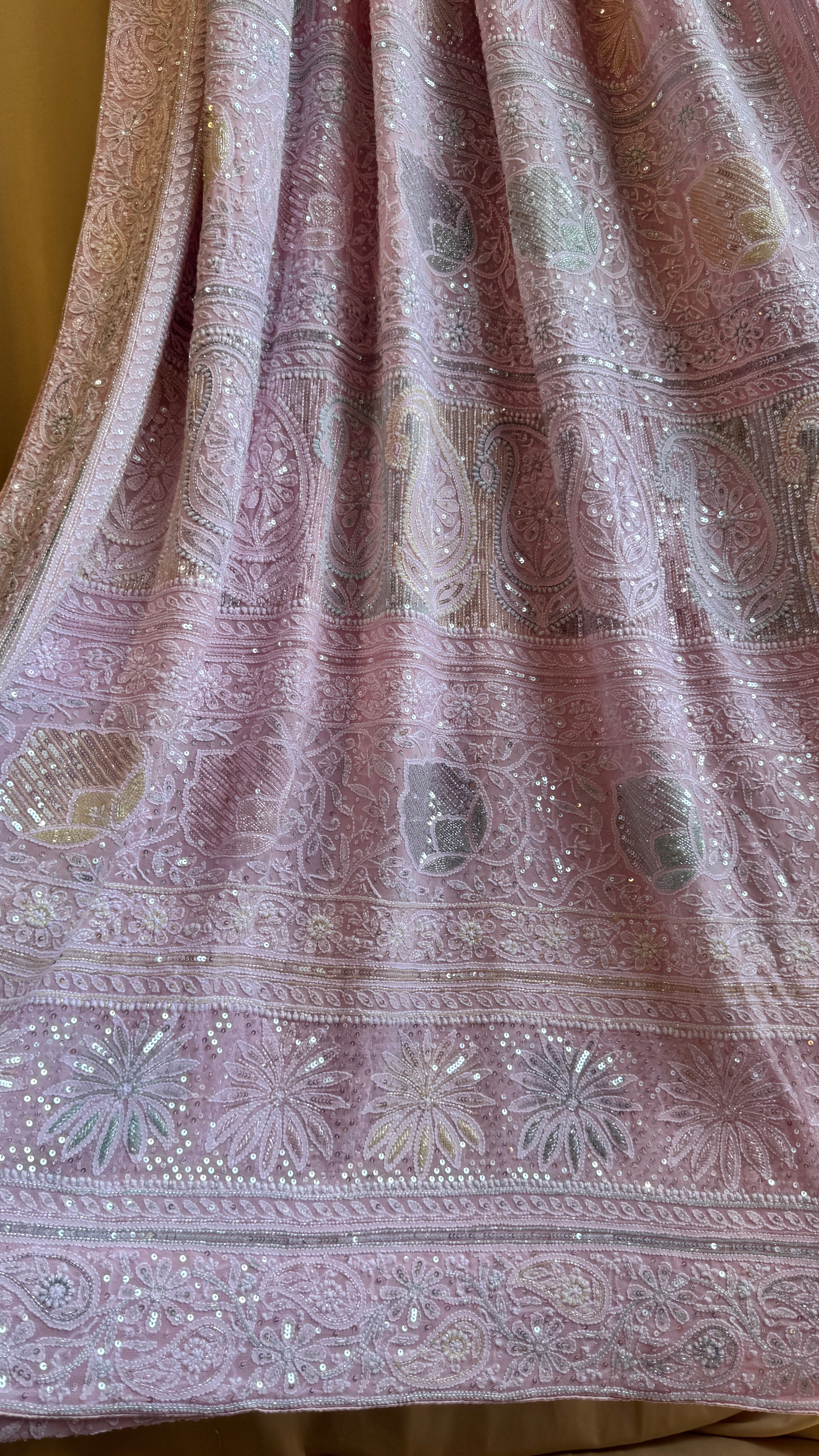 Pure Georgette Chikankari Saree