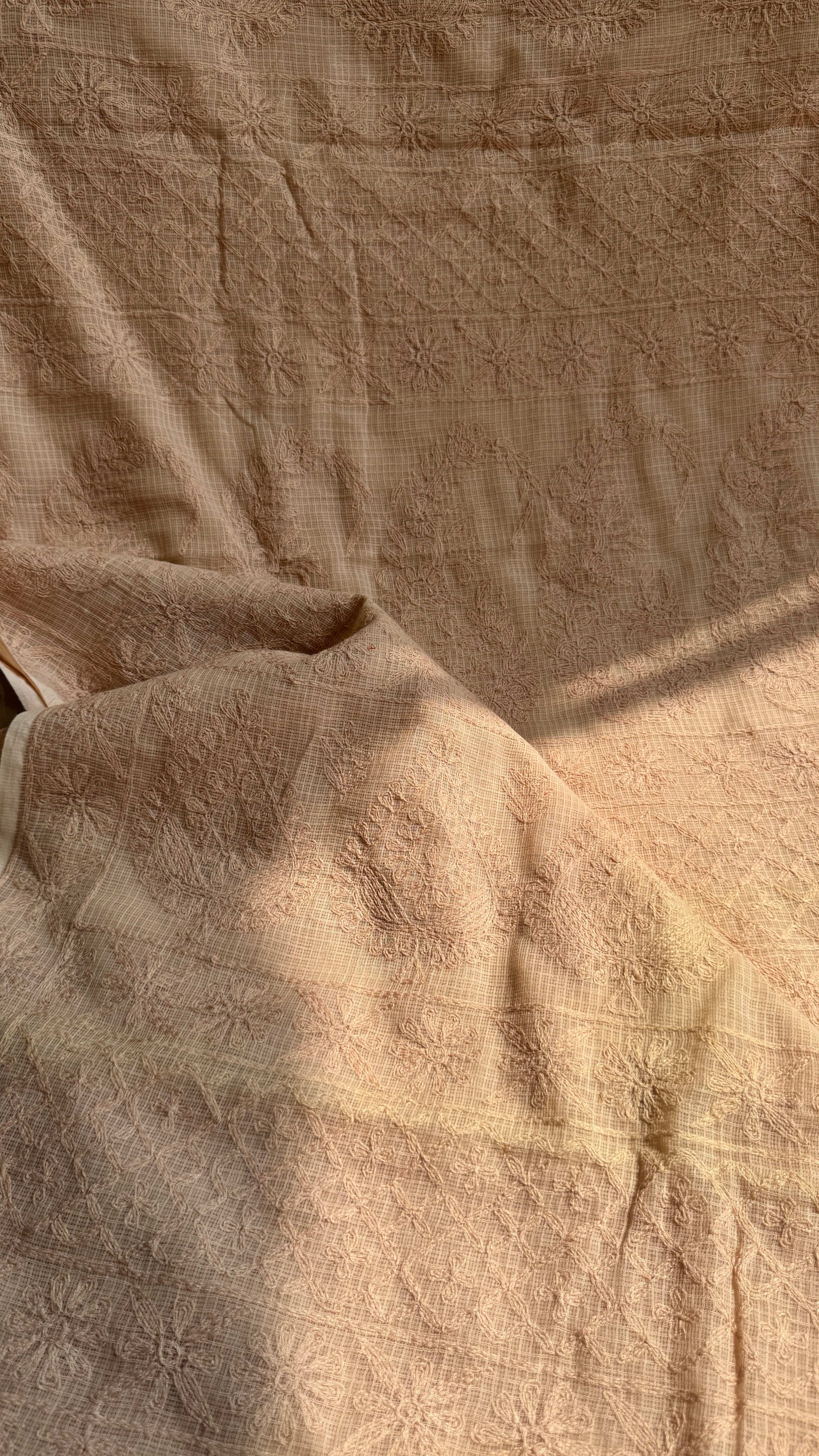 Kota Chikankari saree in Brown