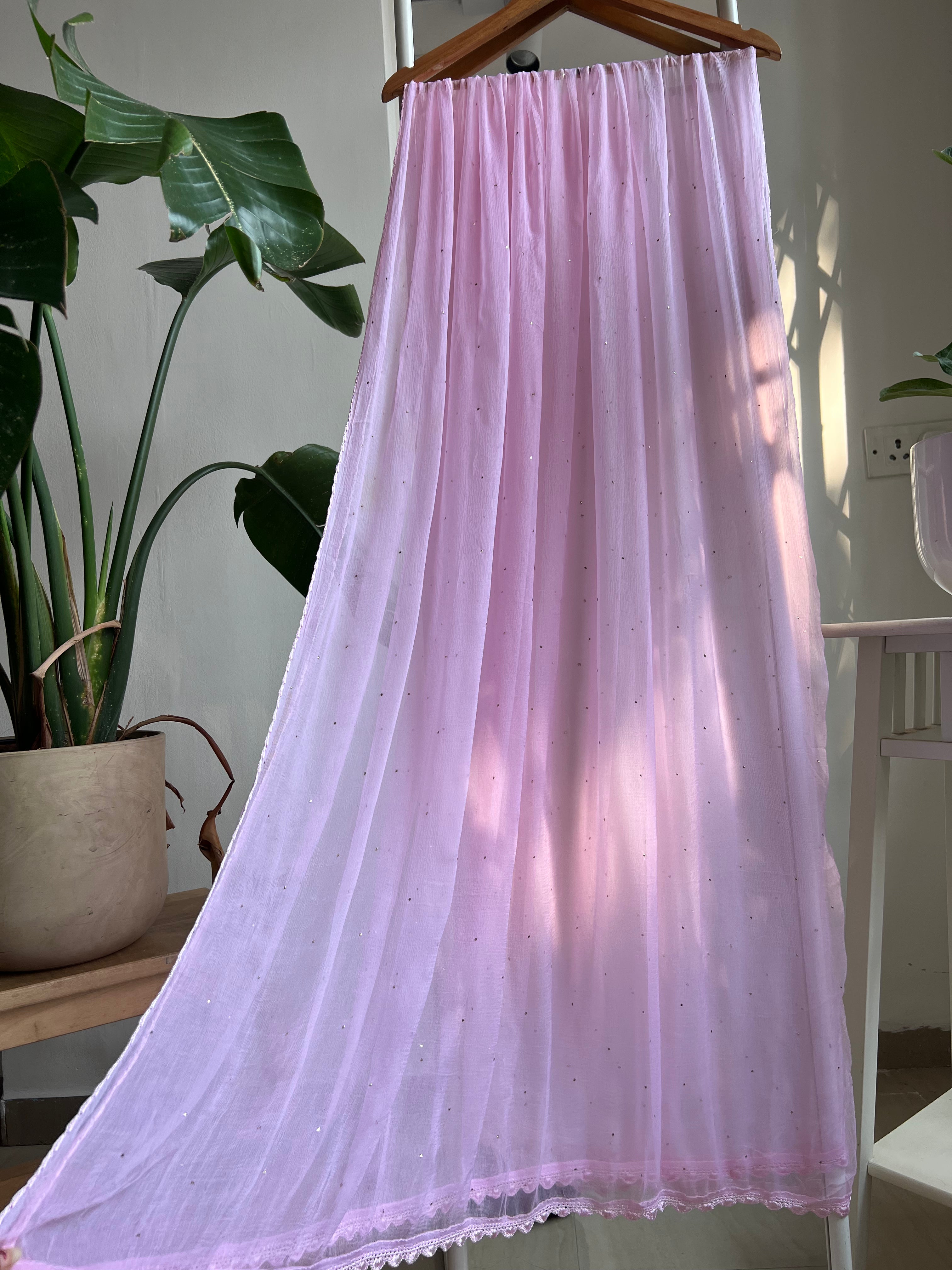 Chiffon Dupatta With Mukaish work ARIAA CHIKANKARI