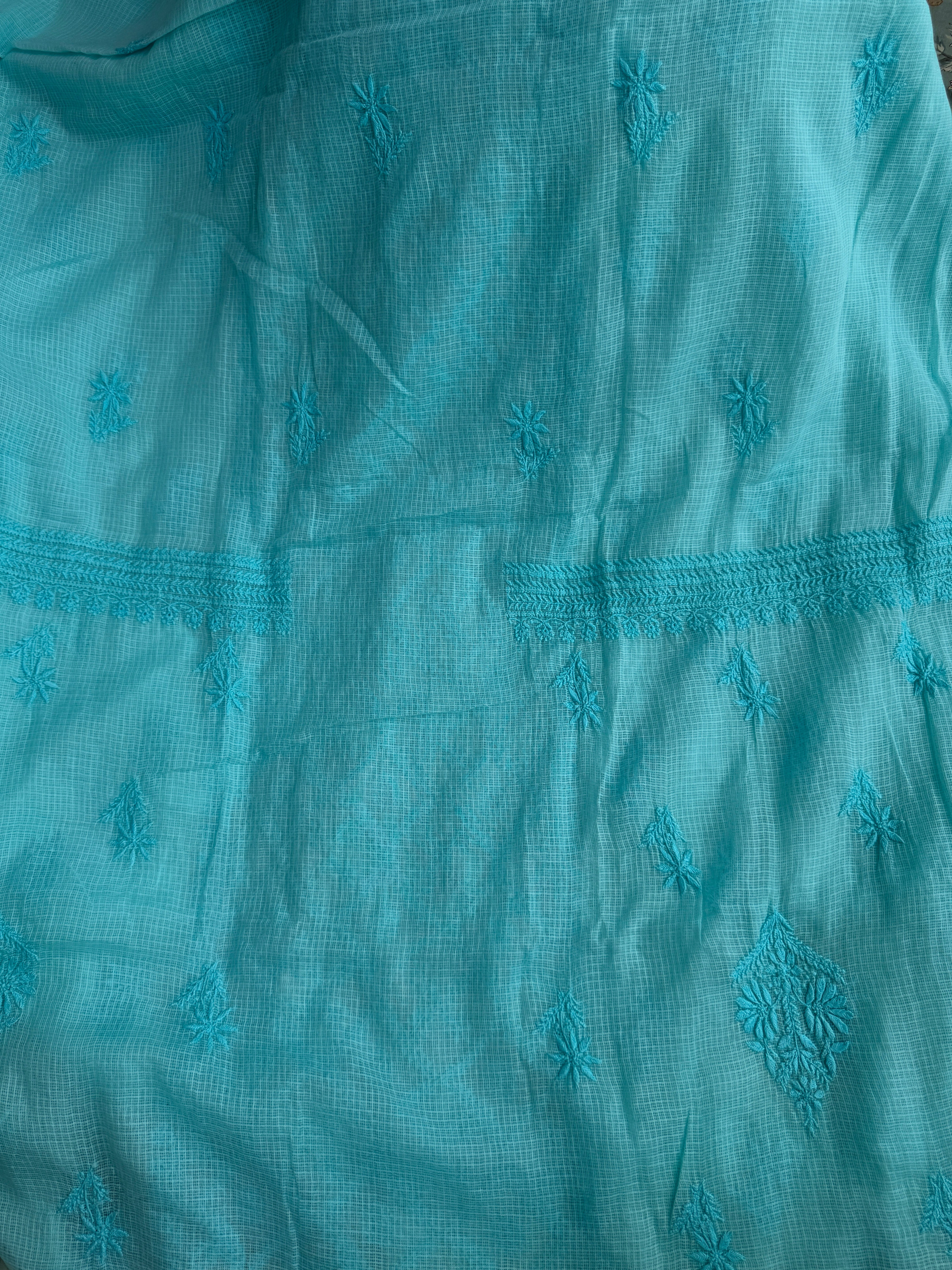 Kota Length with Dupatta - Blue ARIAA CHIKANKARI