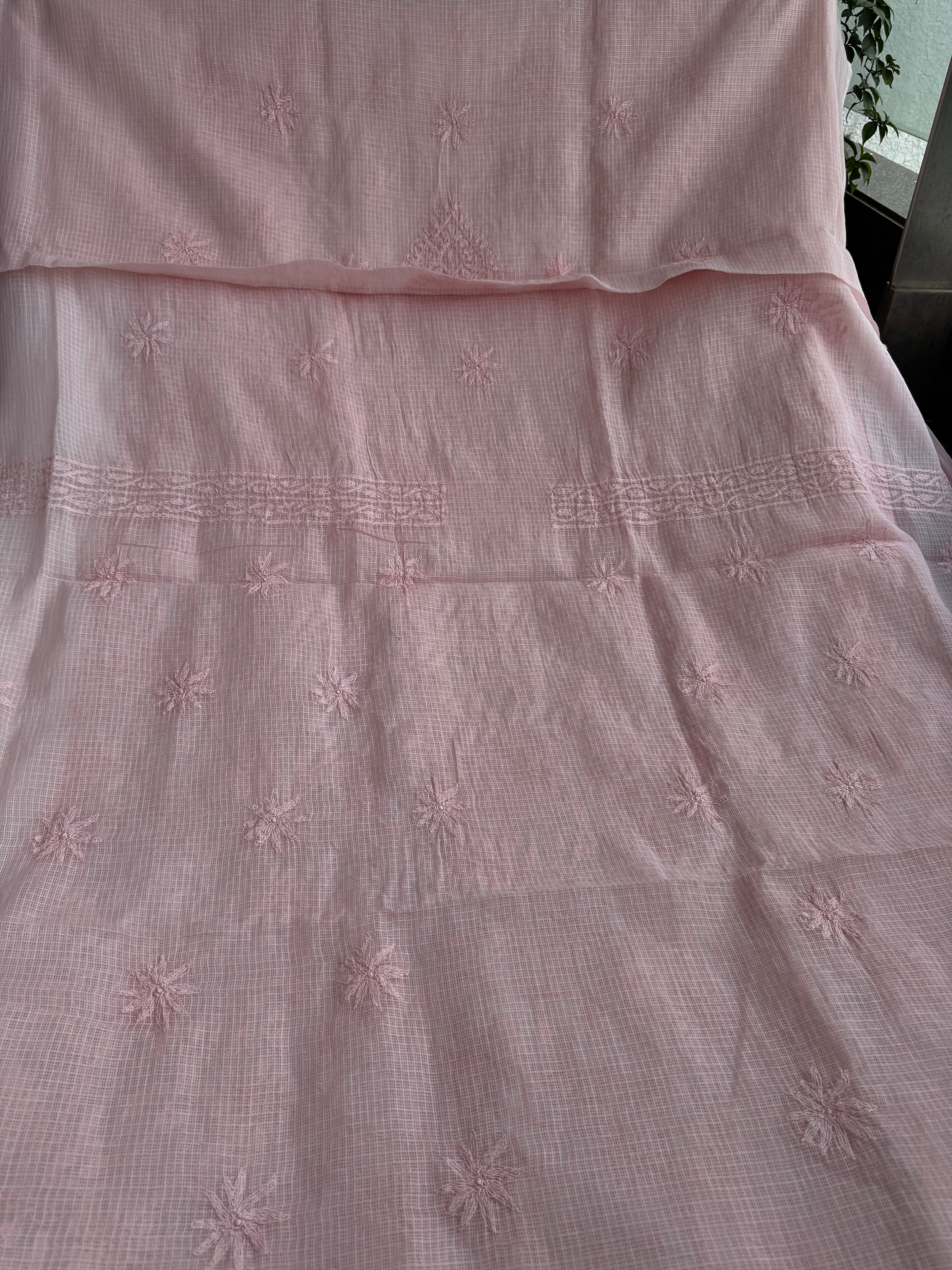 Kota Length with Dupatta in Tepchi work - Pink ARIAA CHIKANKARI