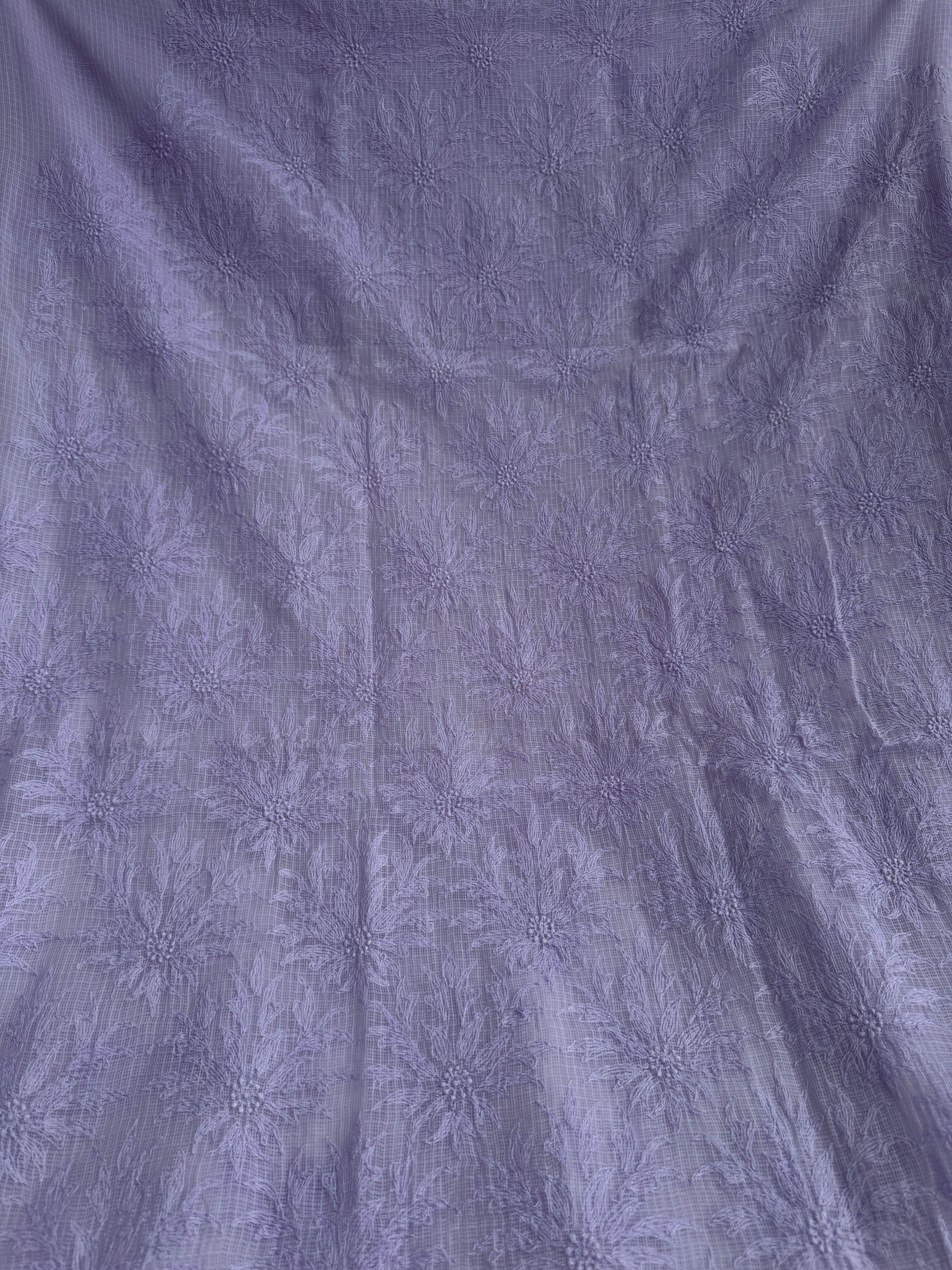 Kota Length with Dupatta in Tepchi work - Lilac ARIAA CHIKANKARI