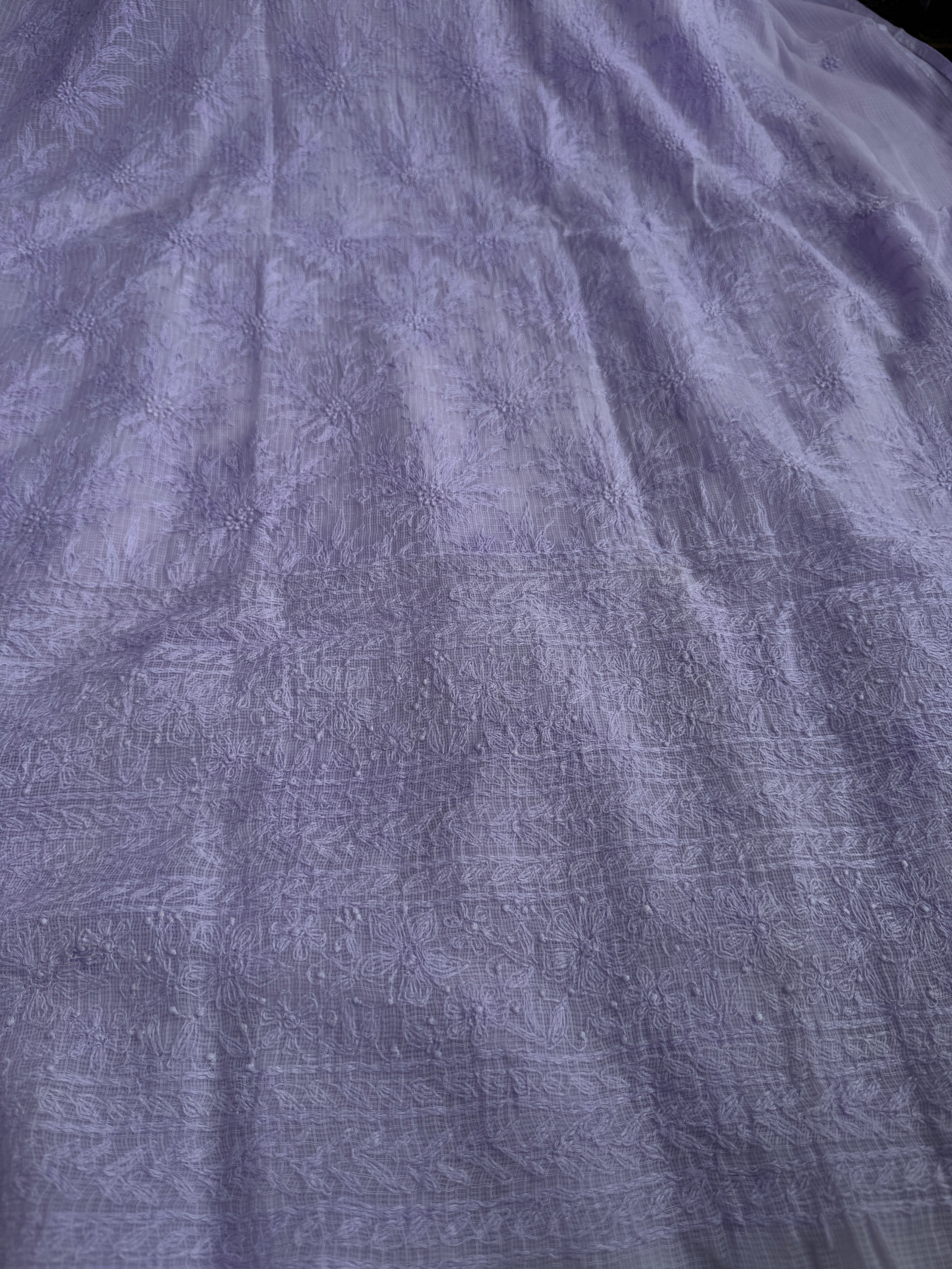 Kota Length with Dupatta in Tepchi work - Lilac ARIAA CHIKANKARI