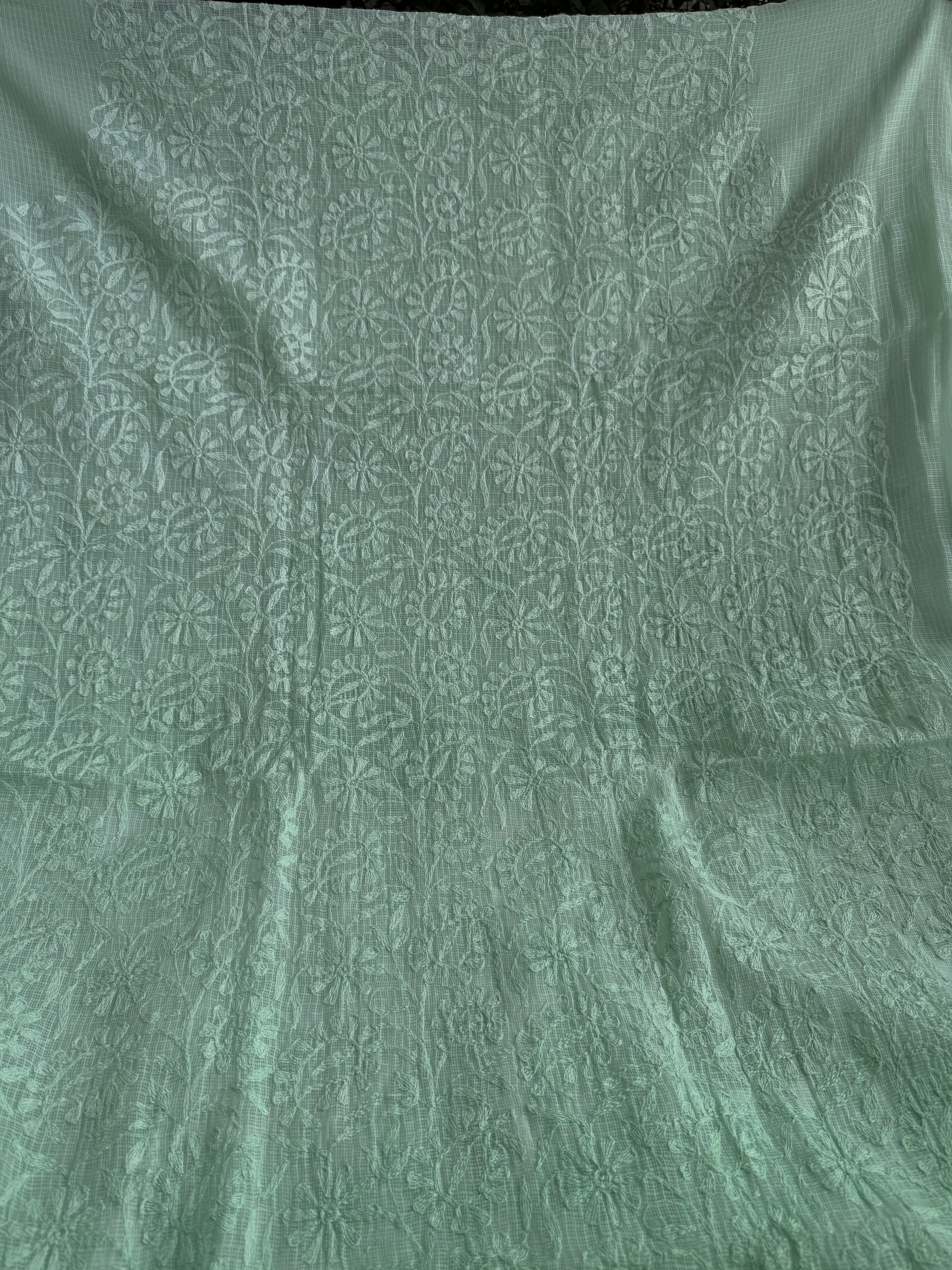 Kota Length with Dupatta in Tepchi work - Green Ombre ARIAA CHIKANKARI