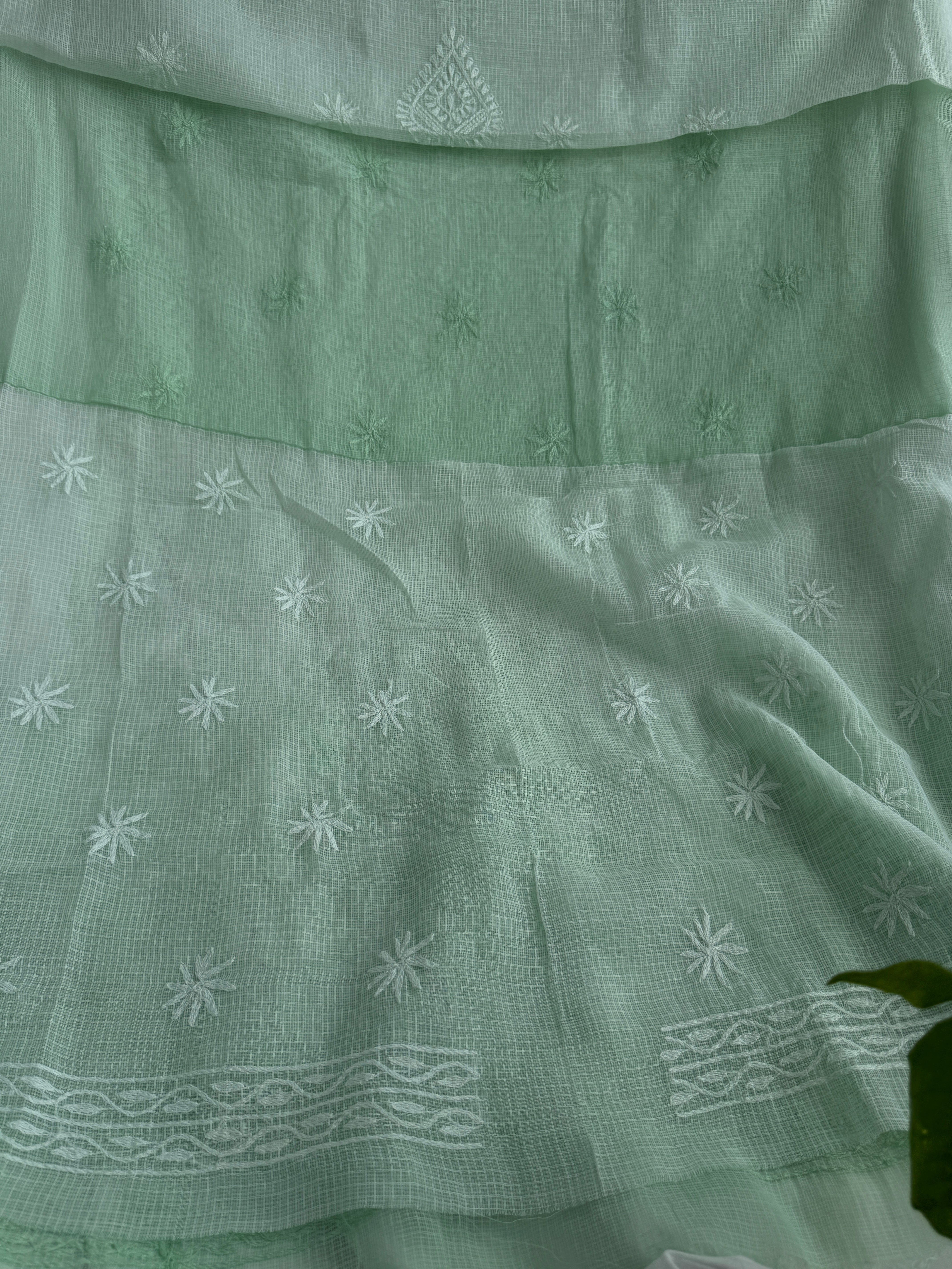 Kota Length with Dupatta in Tepchi work - Green Ombre ARIAA CHIKANKARI
