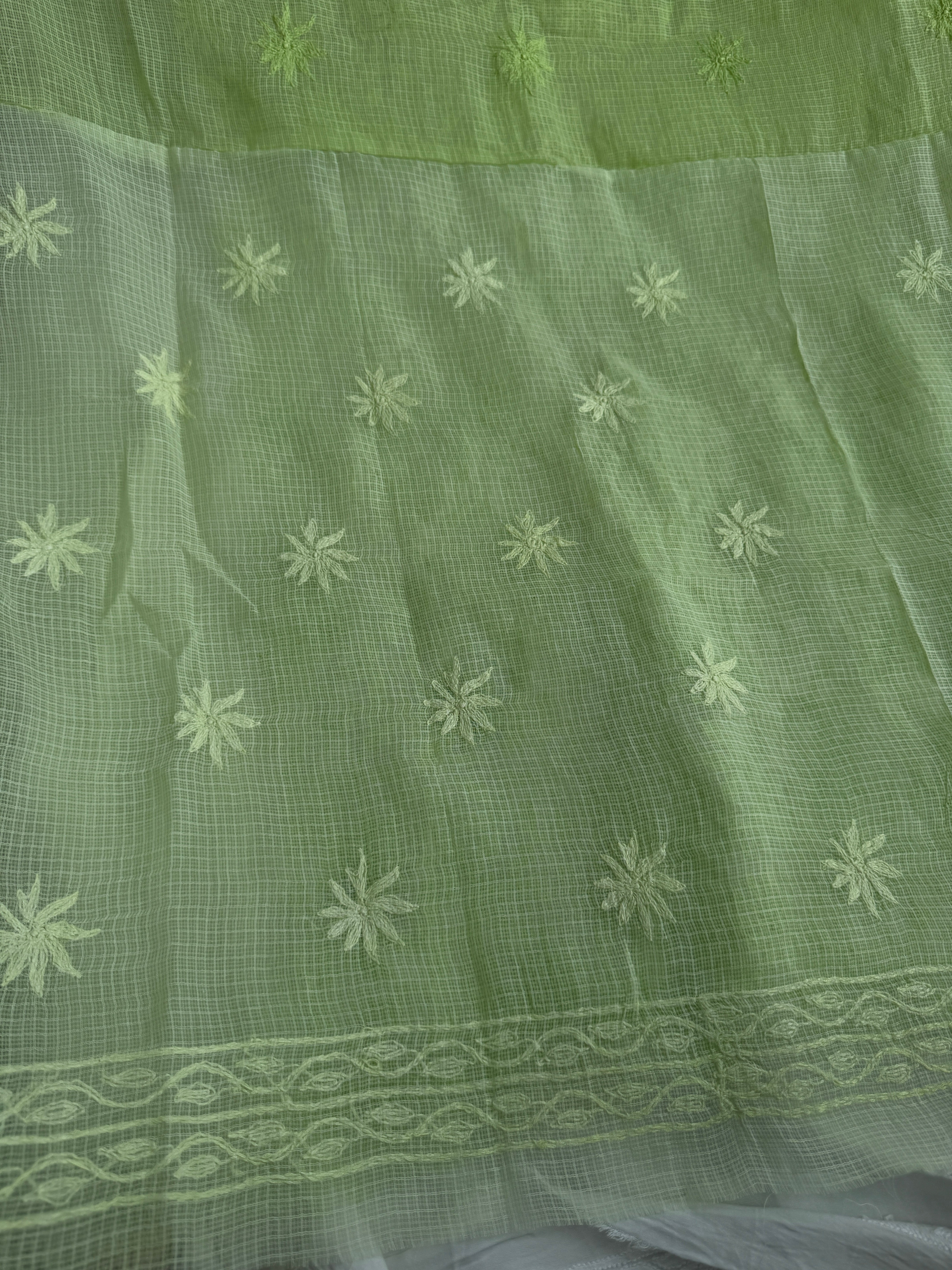 Kota Length with Dupatta in Tepchi work - Green Ombre ARIAA CHIKANKARI