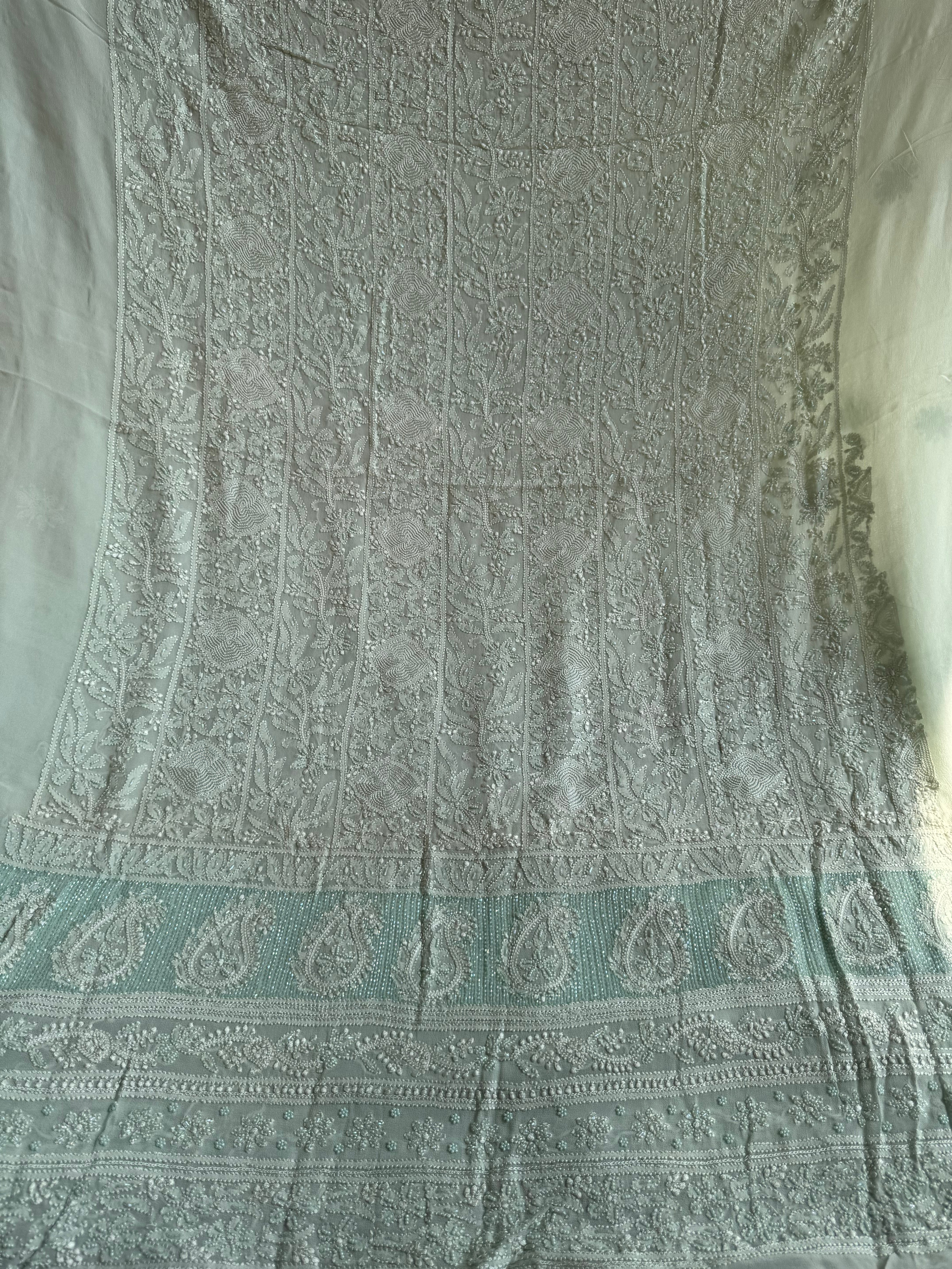 Viscose Length with Dupatta - Blue ARIAA CHIKANKARI