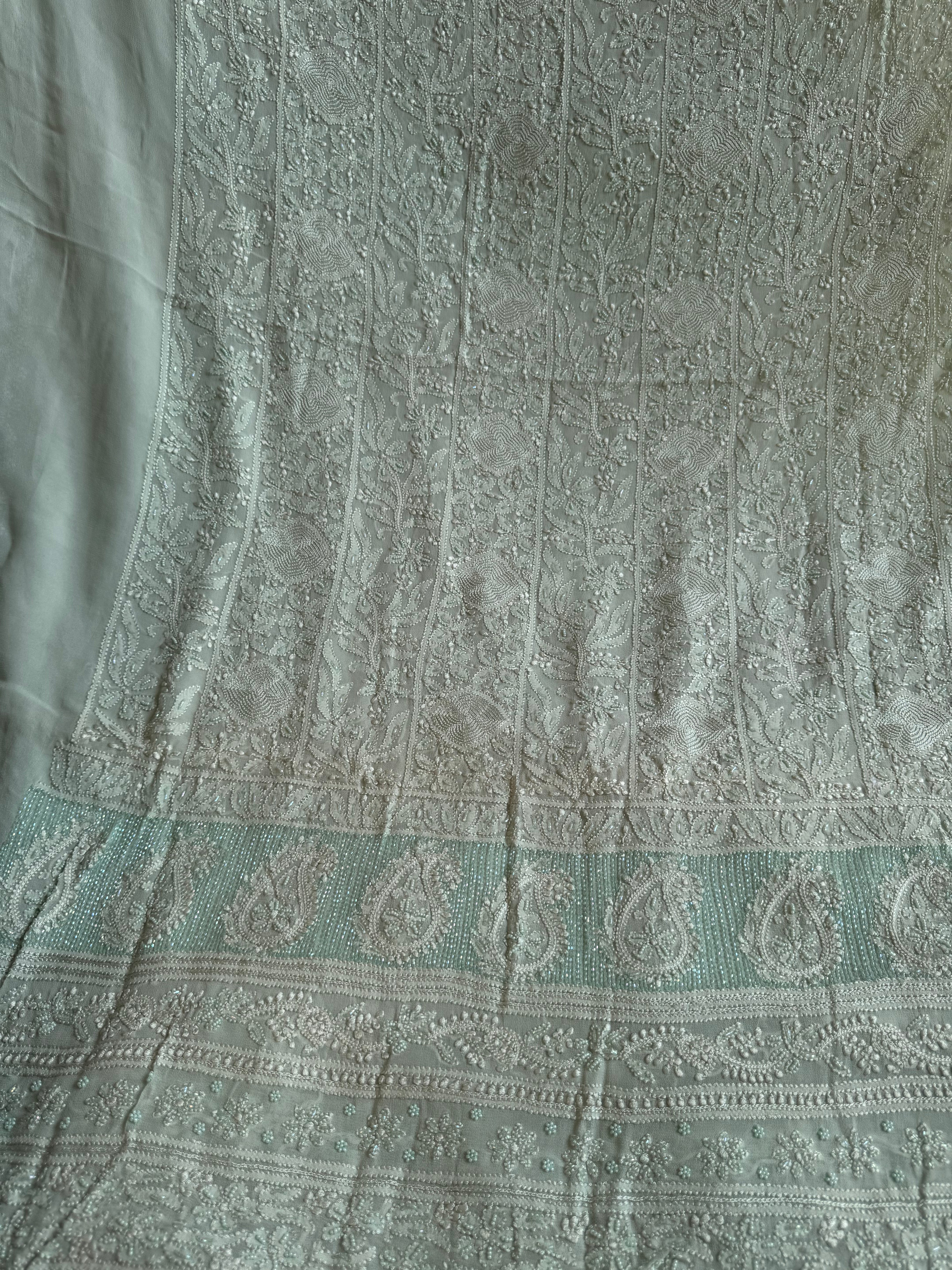 Viscose Length with Dupatta - Blue ARIAA CHIKANKARI