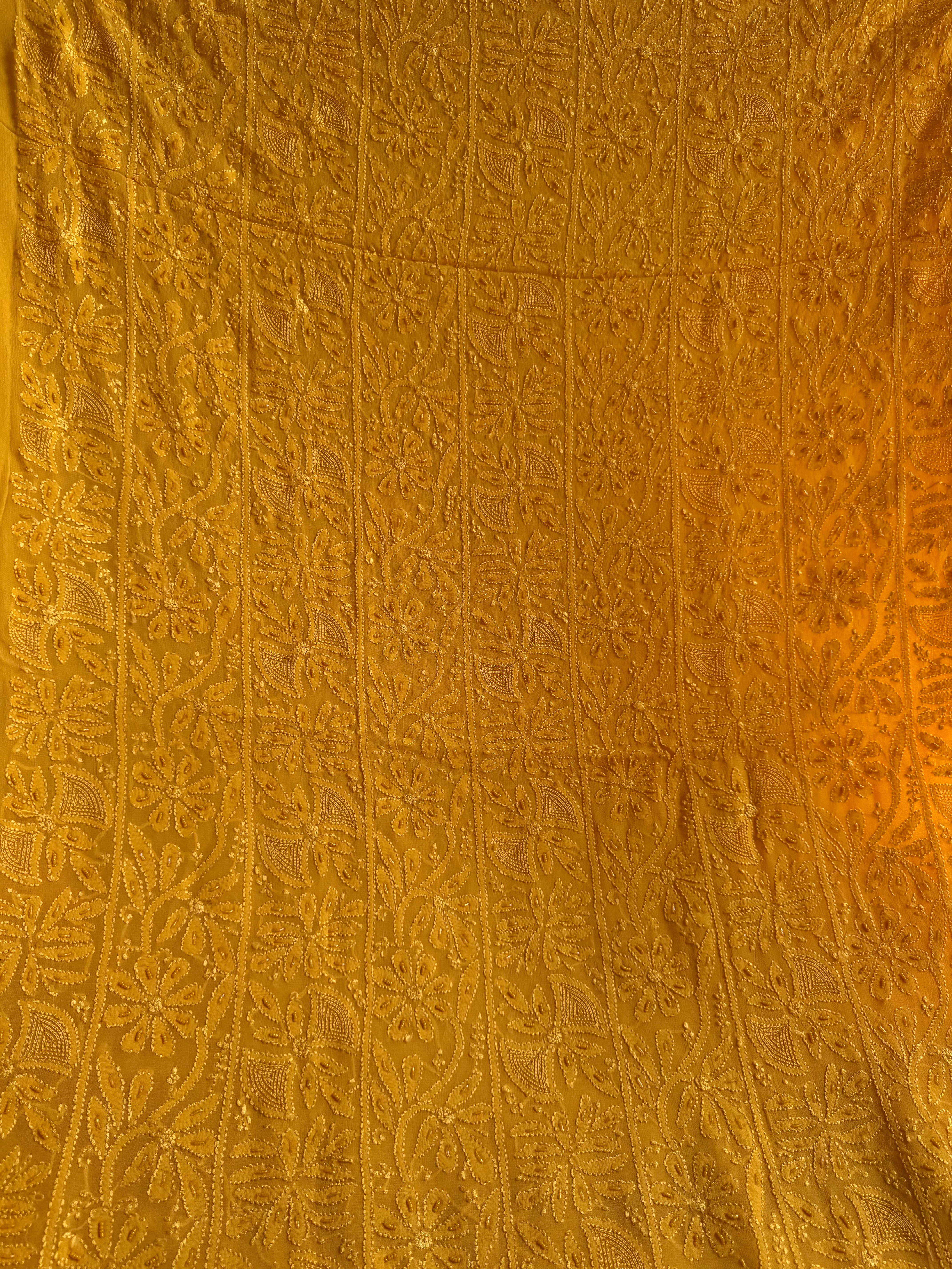 Viscose Length with Dupatta - Yellow ARIAA CHIKANKARI