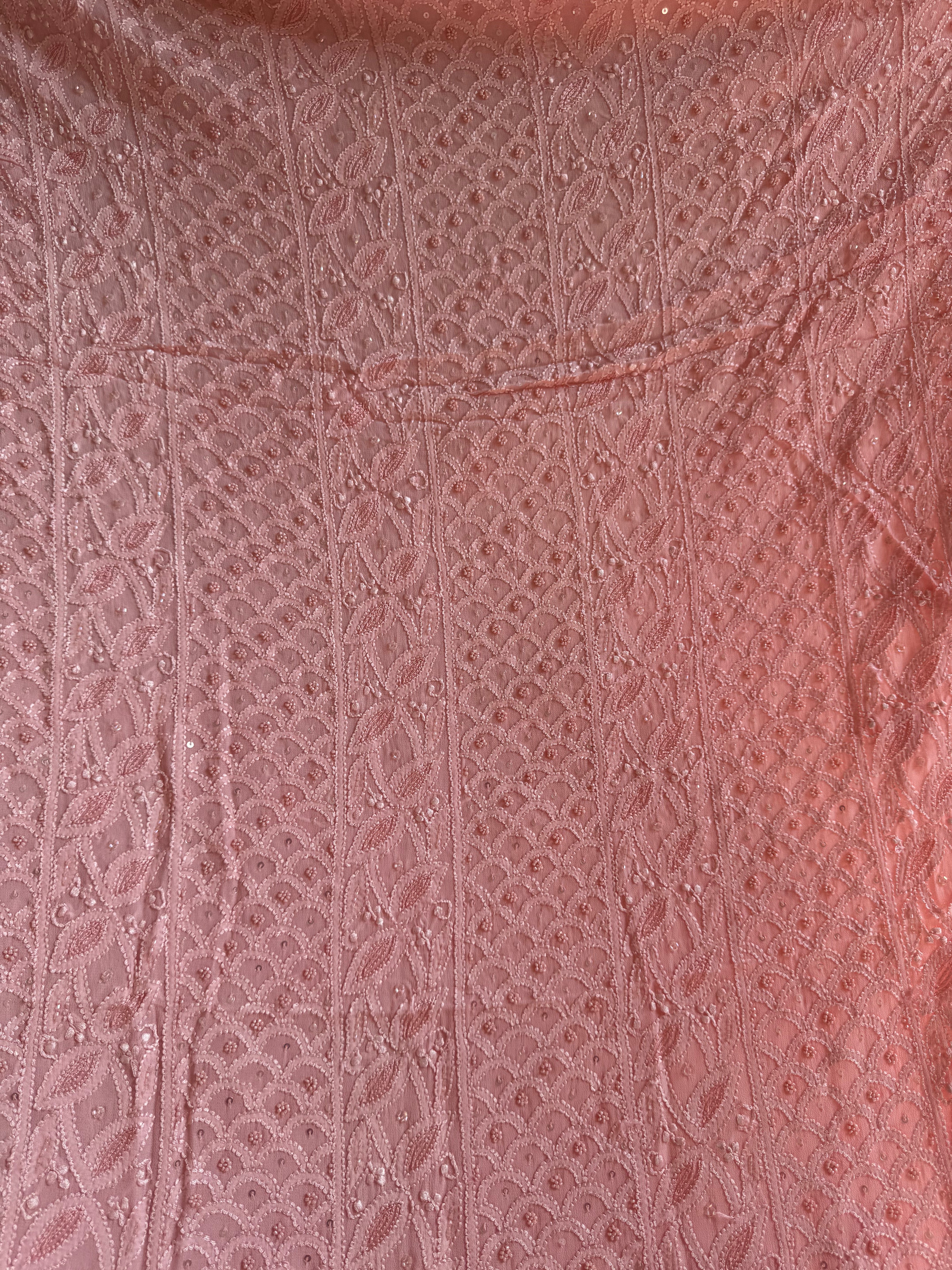 Viscose Chikankari Length with Dupatta - Pink ARIAA CHIKANKARI