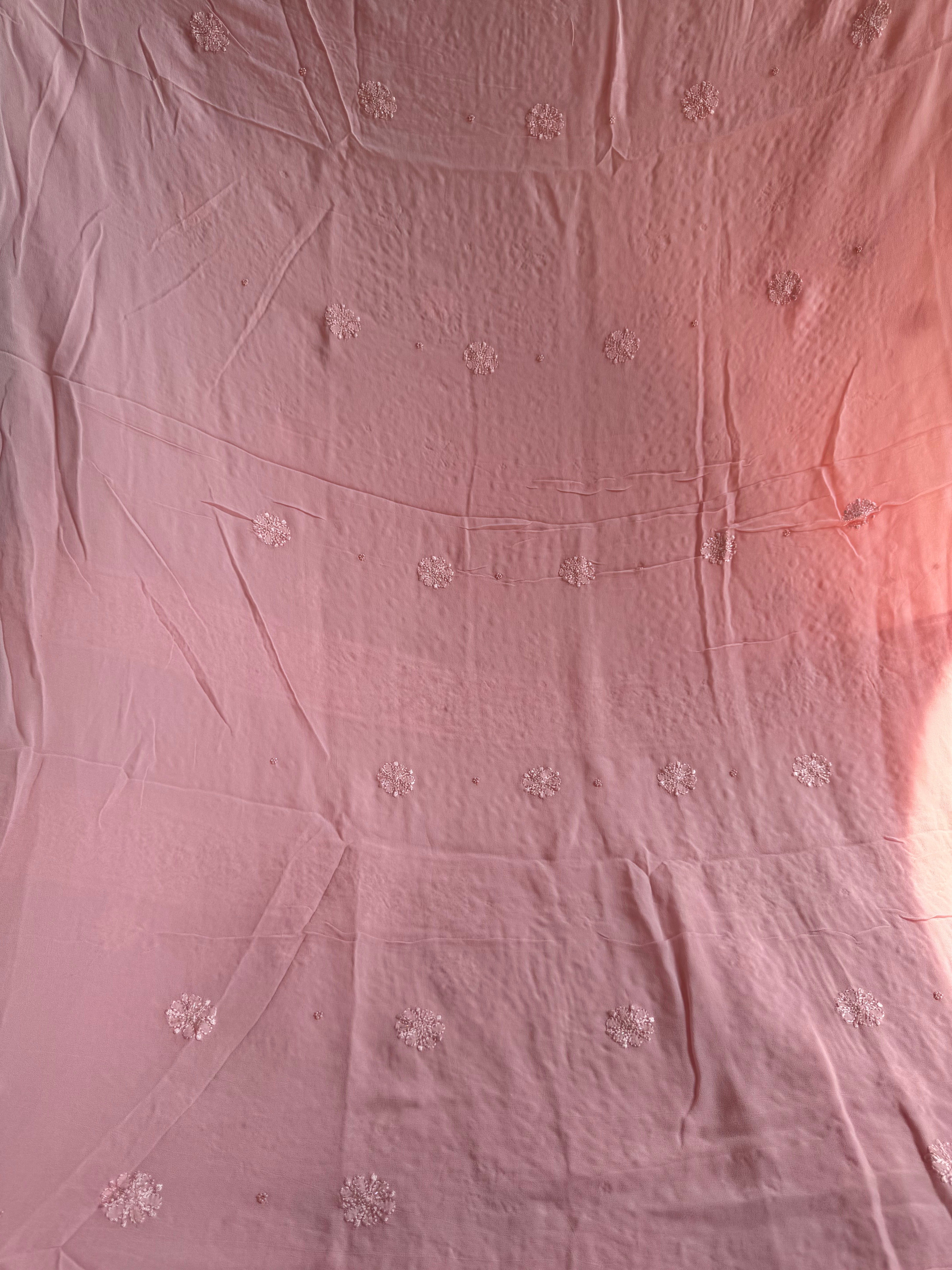 Viscose Chikankari Length with Dupatta - Pink ARIAA CHIKANKARI