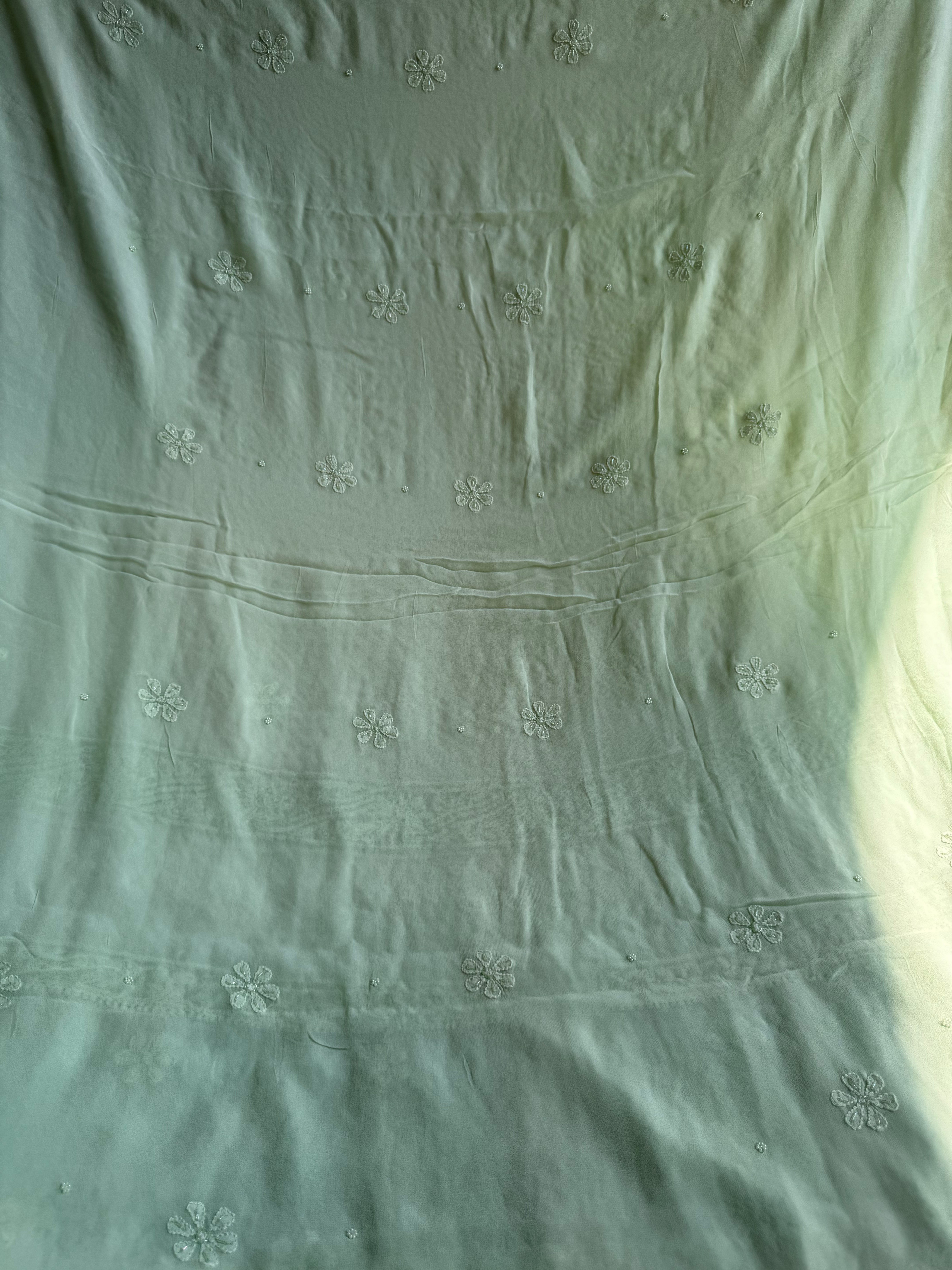 Viscose Length with Dupatta - Green ARIAA CHIKANKARI