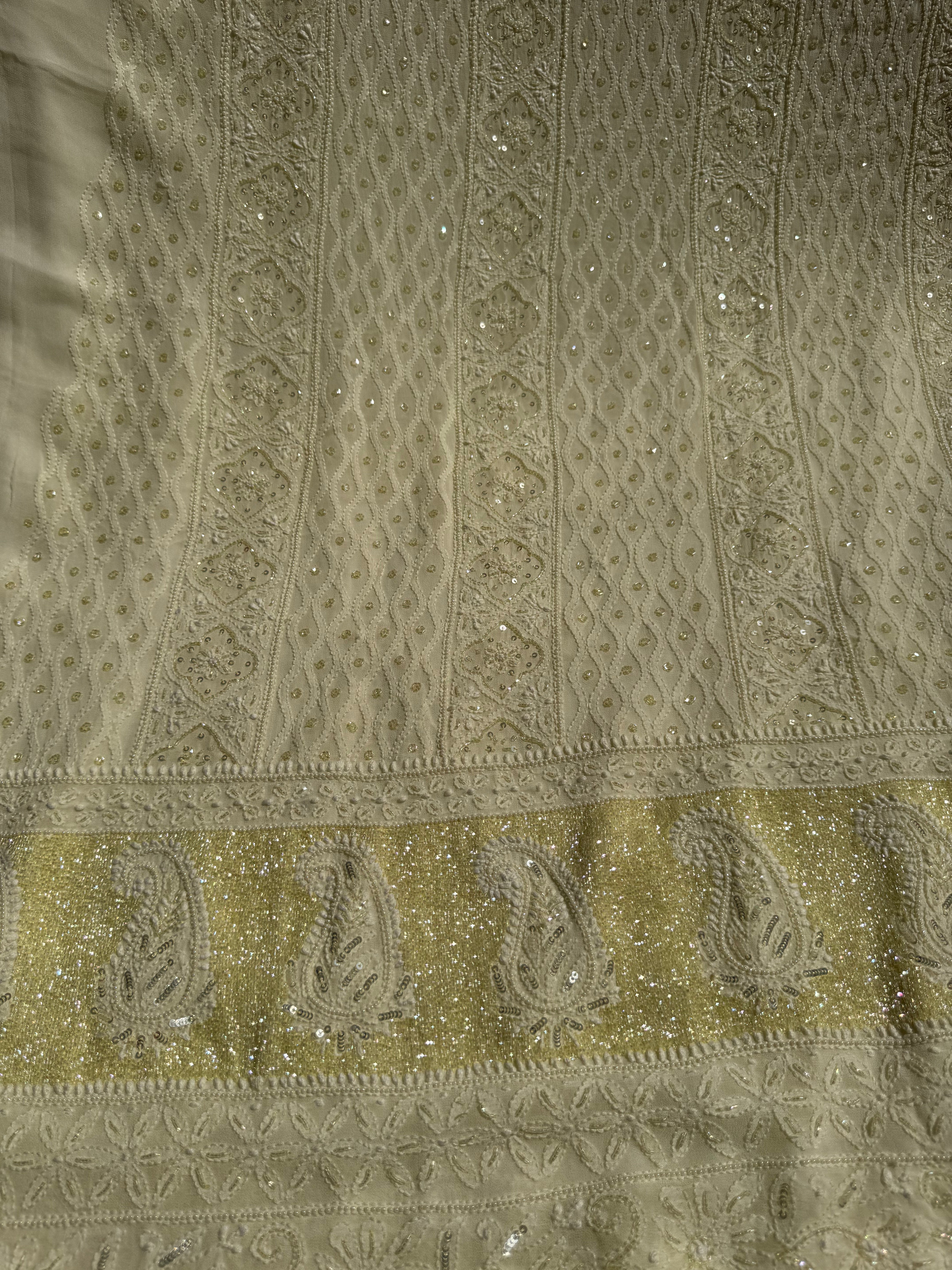 Viscose Length with Dupatta - Lemon Yellow ARIAA CHIKANKARI