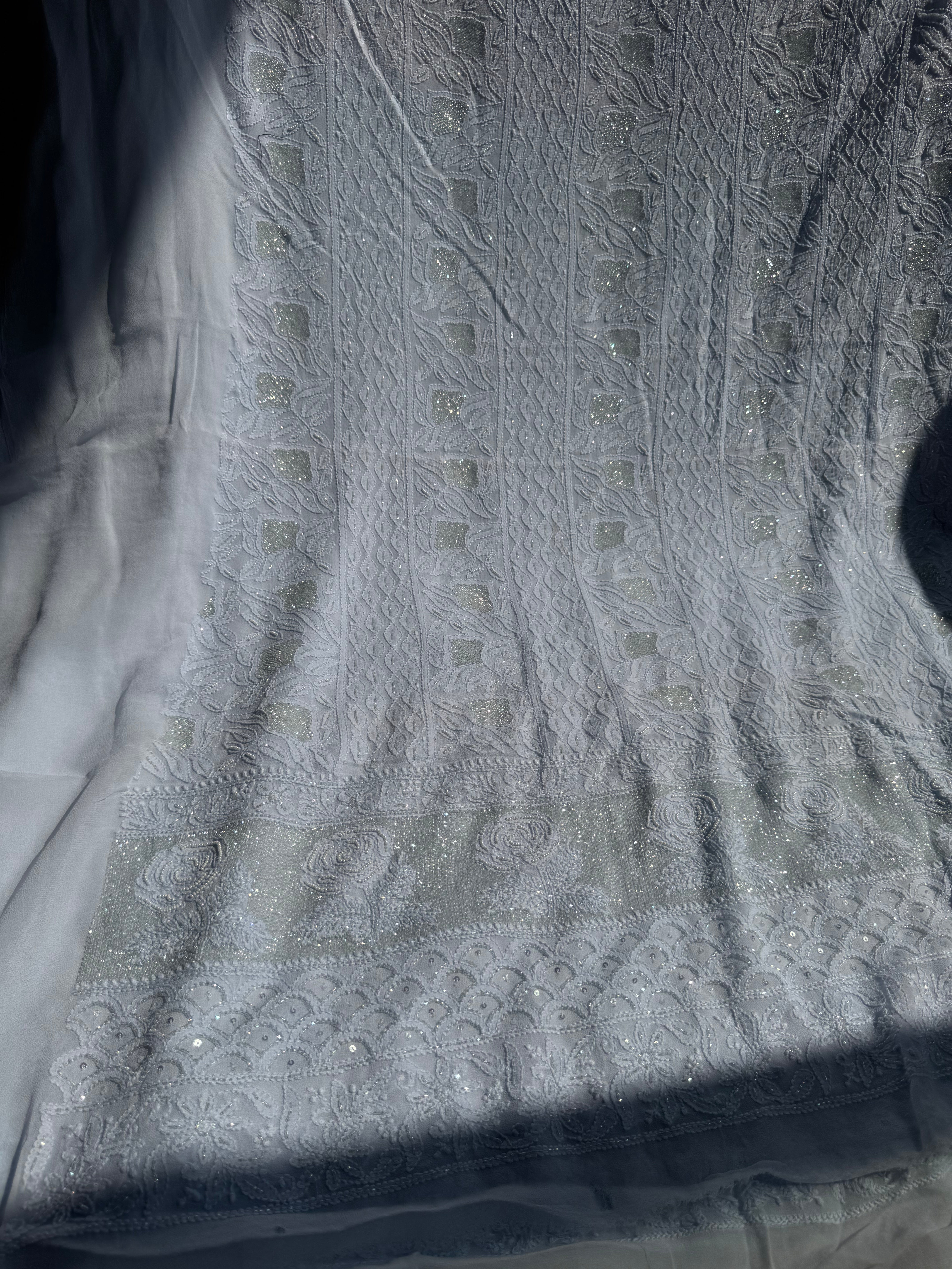 Viscose Length with Dupatta - Grey
