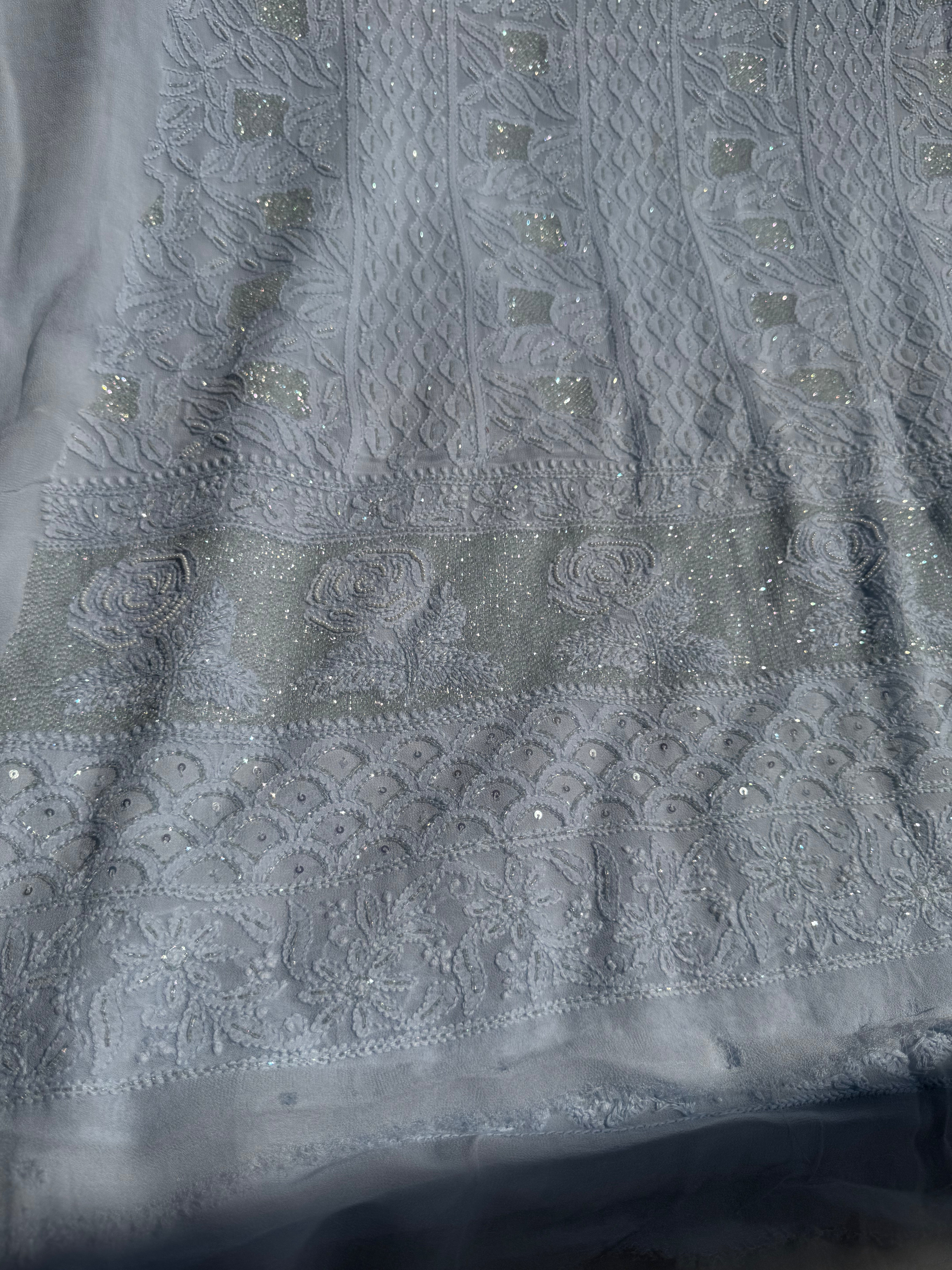 Viscose Length with Dupatta - Grey