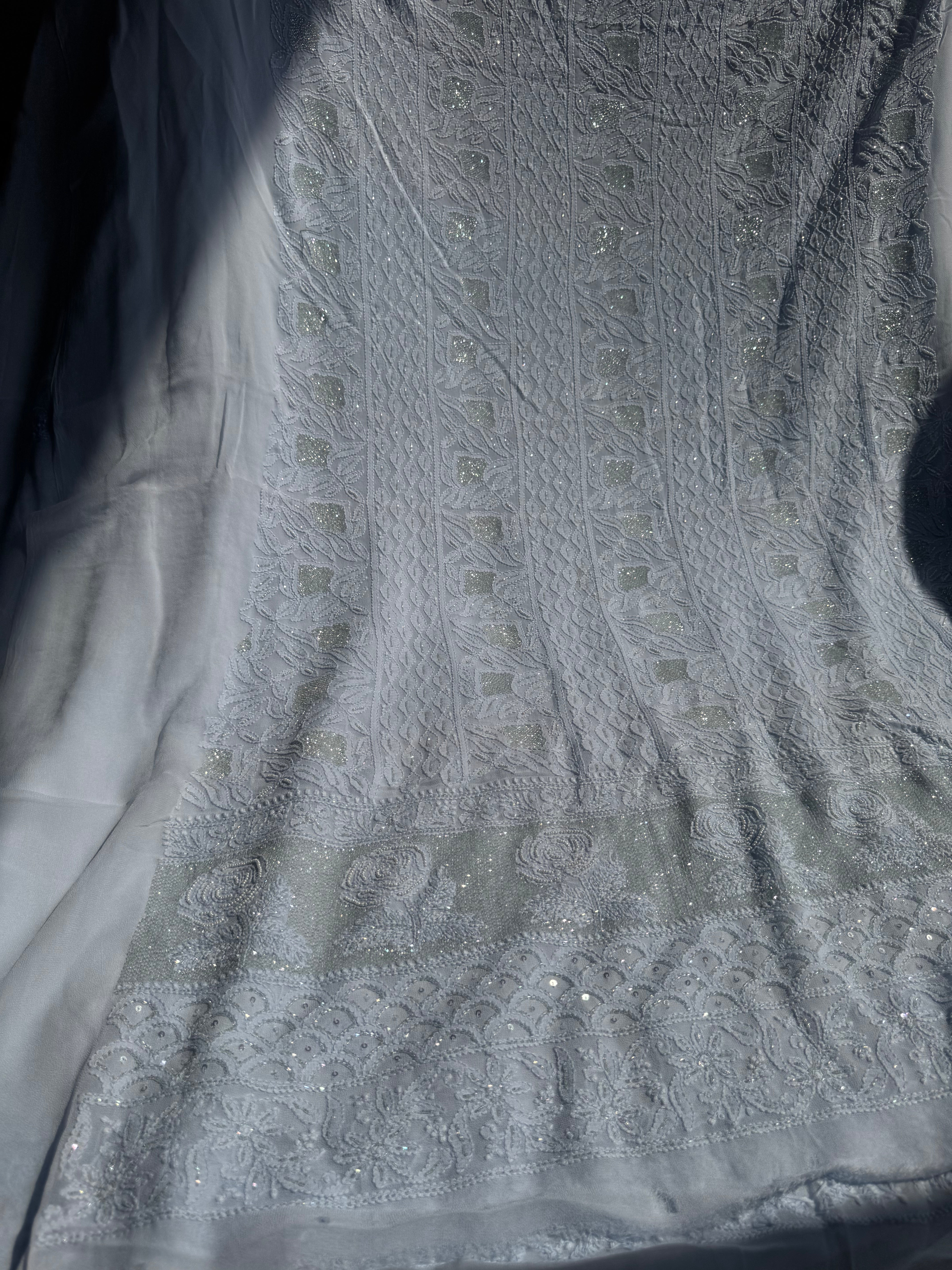 Viscose Length with Dupatta - Grey