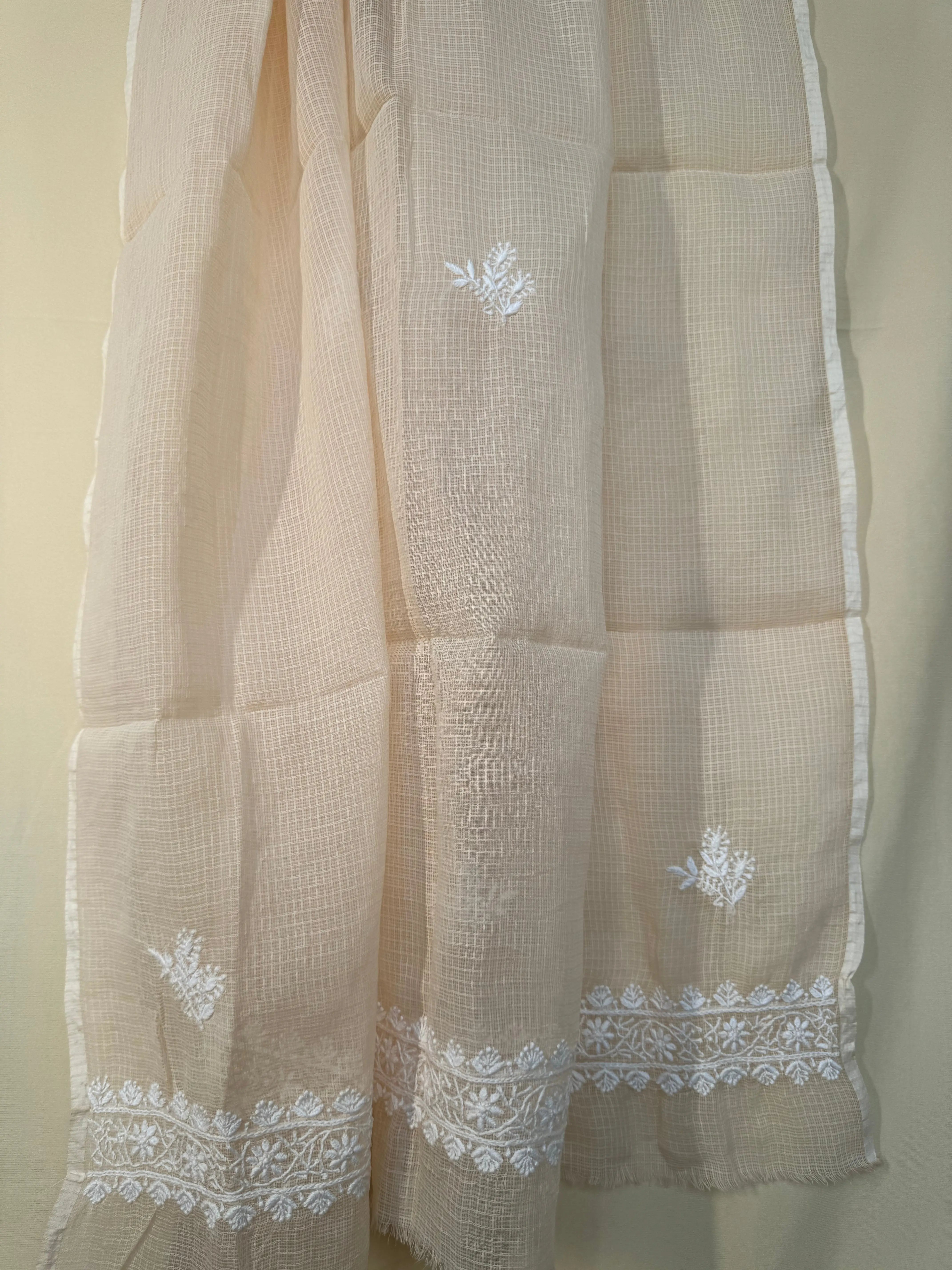 Kota Length with Dupatta - Beige ARIAA CHIKANKARI