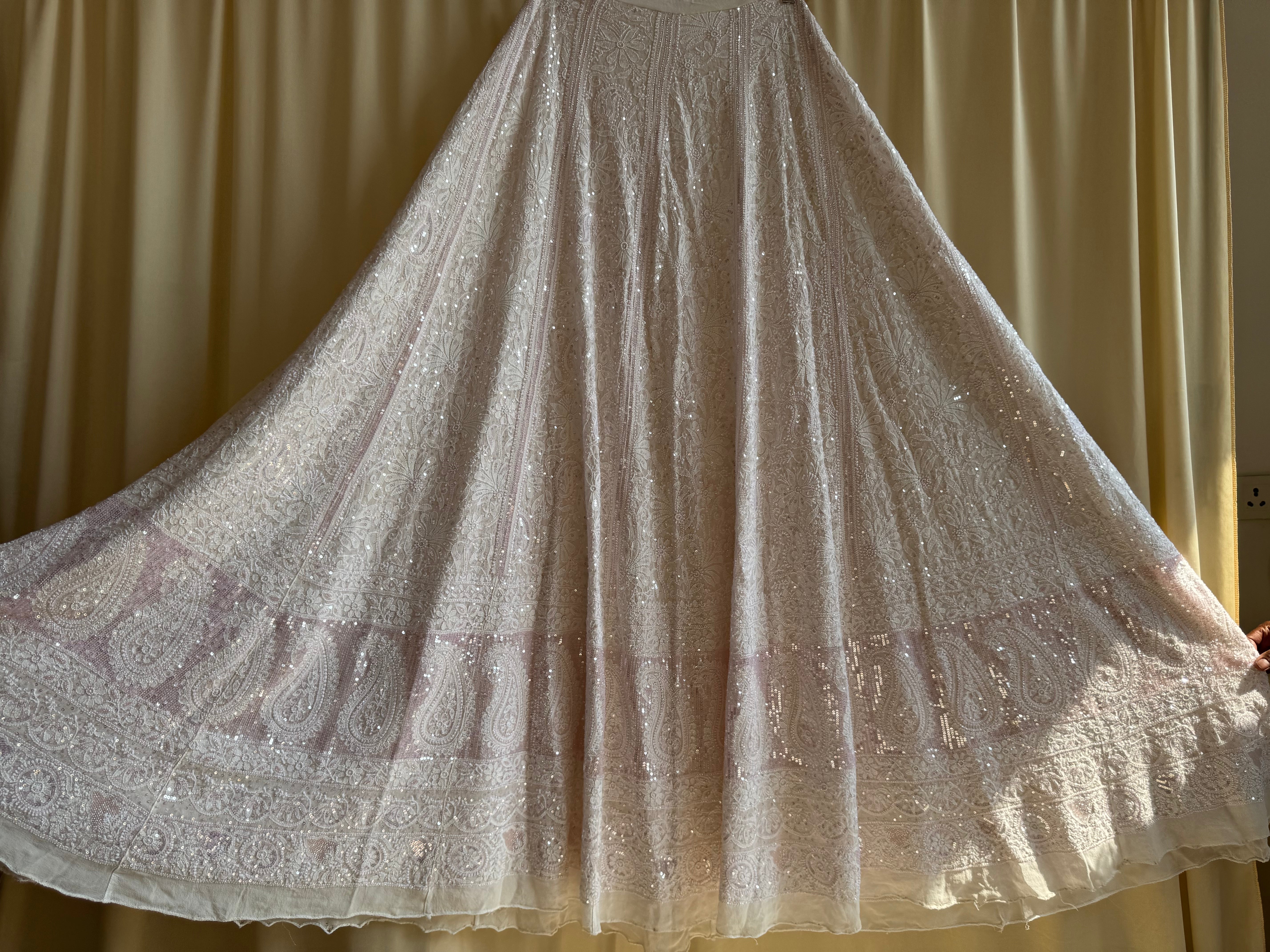 Pure Georgette Chikankari Lehenga