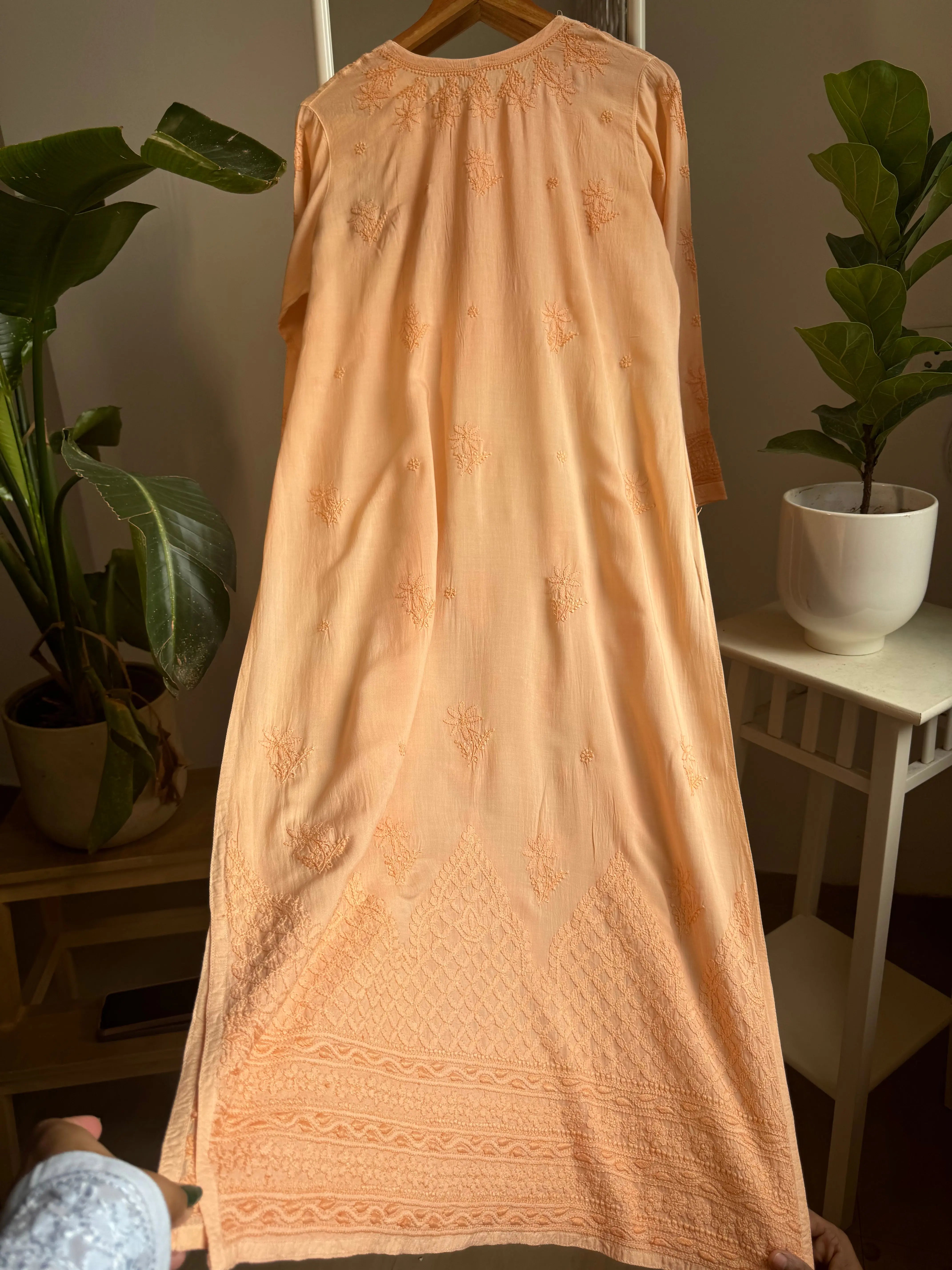 Premium Modal Chikankari Cotton Kurti - ARIAA CHIKANKARI