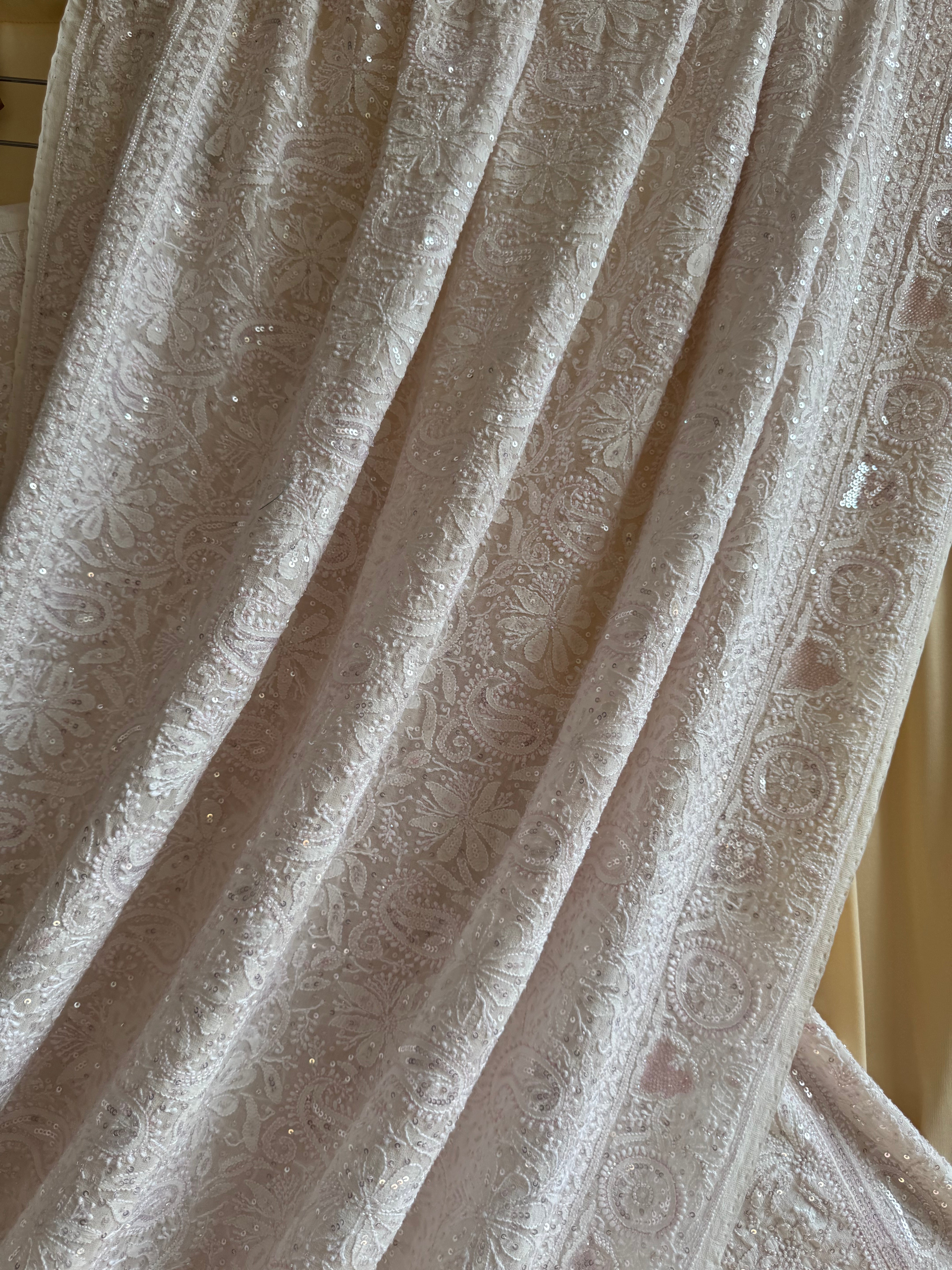 Pure Georgette Chikankari Lehenga