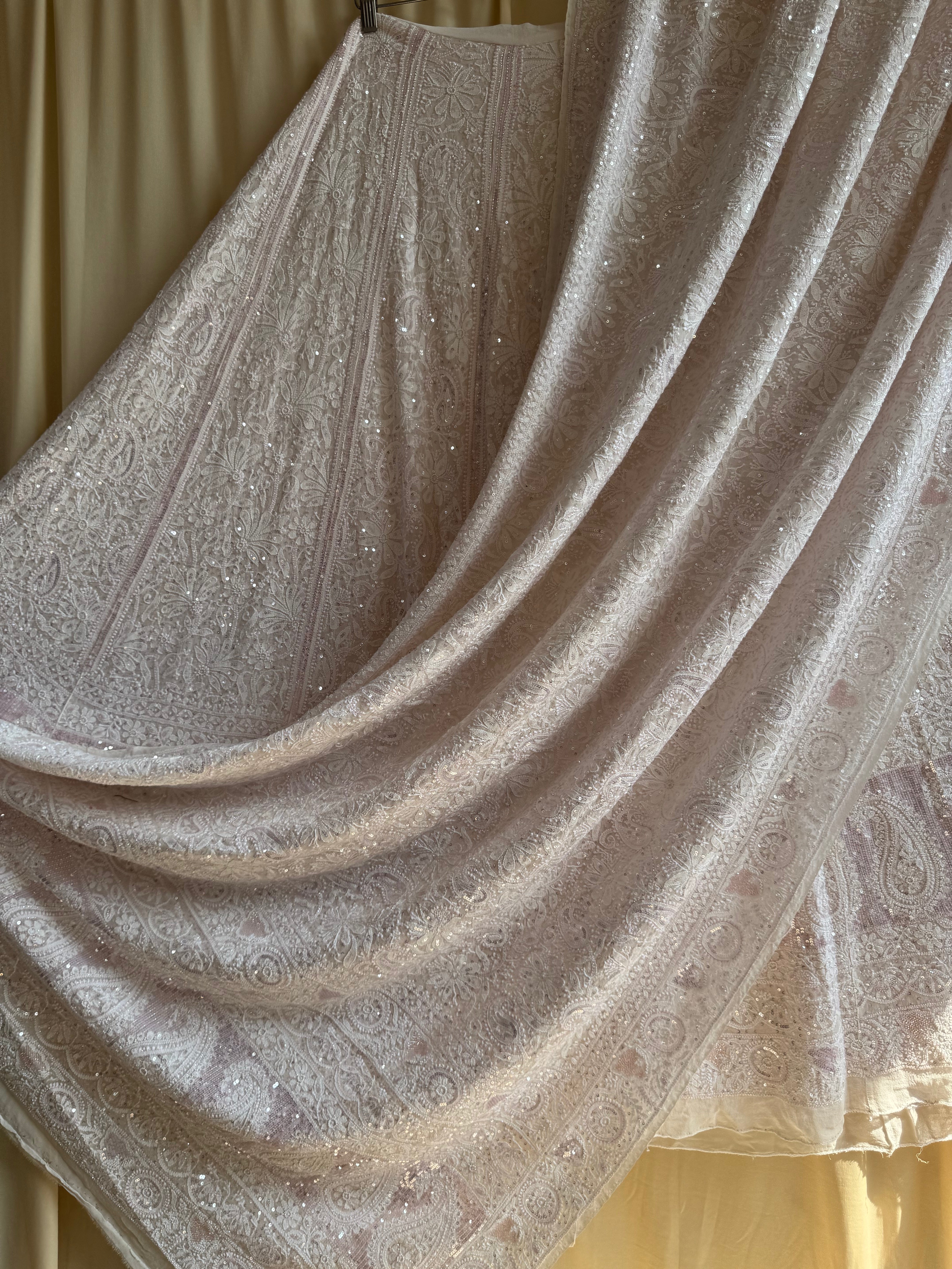 Pure Georgette Chikankari Lehenga ARIAA CHIKANKARI