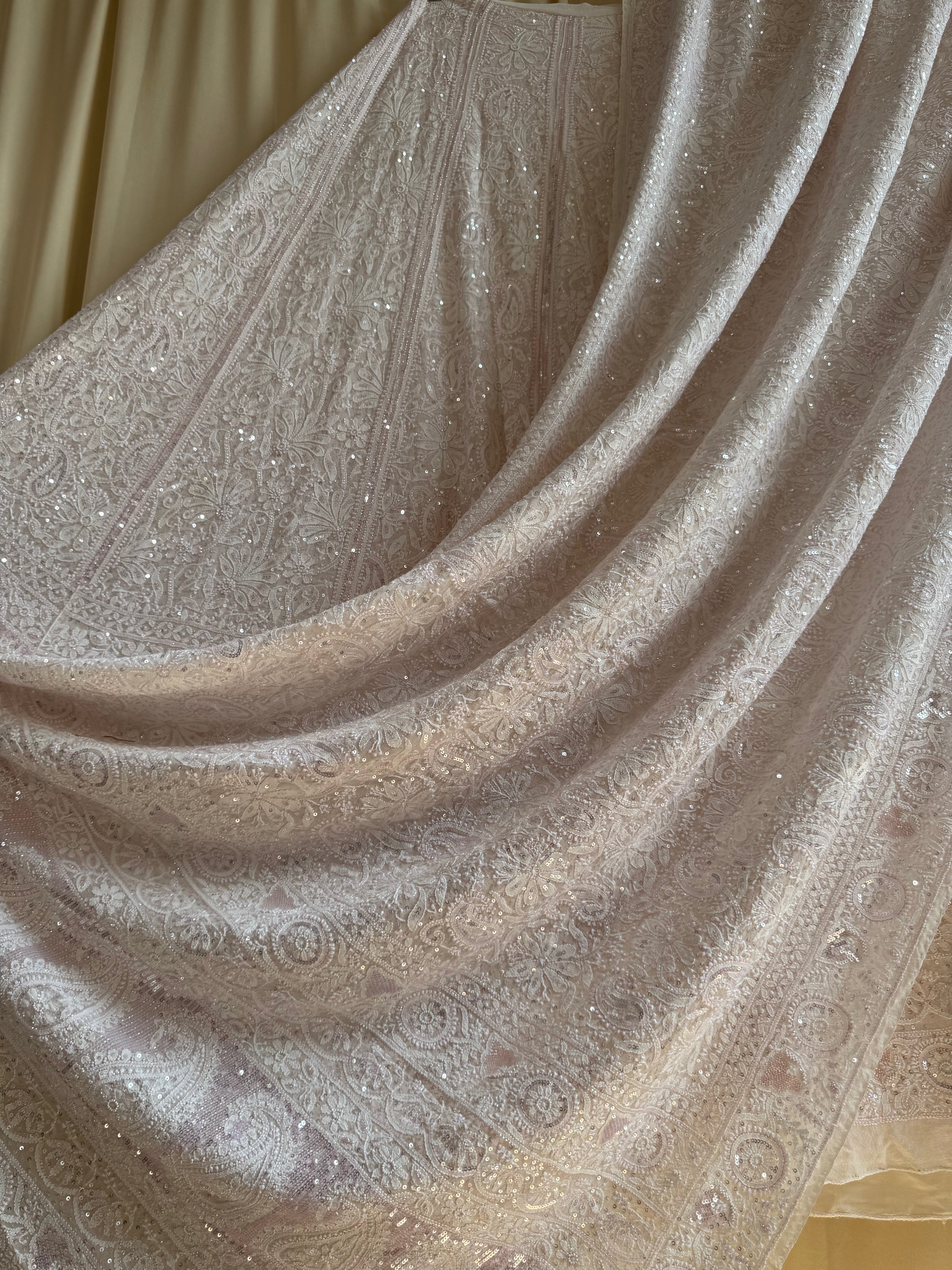 Pure Georgette Chikankari Lehenga ARIAA CHIKANKARI