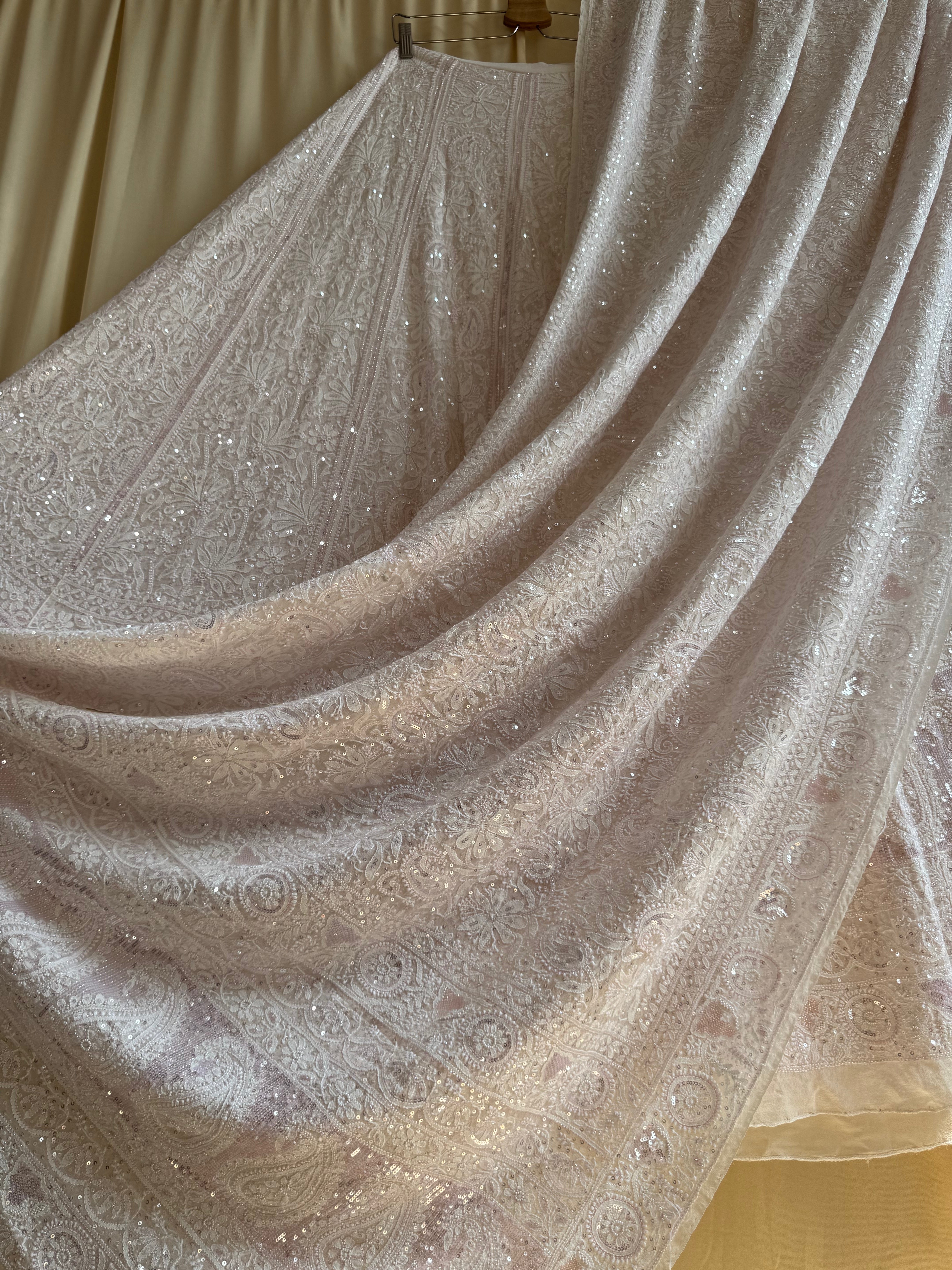 Pure Georgette Chikankari Lehenga ARIAA CHIKANKARI