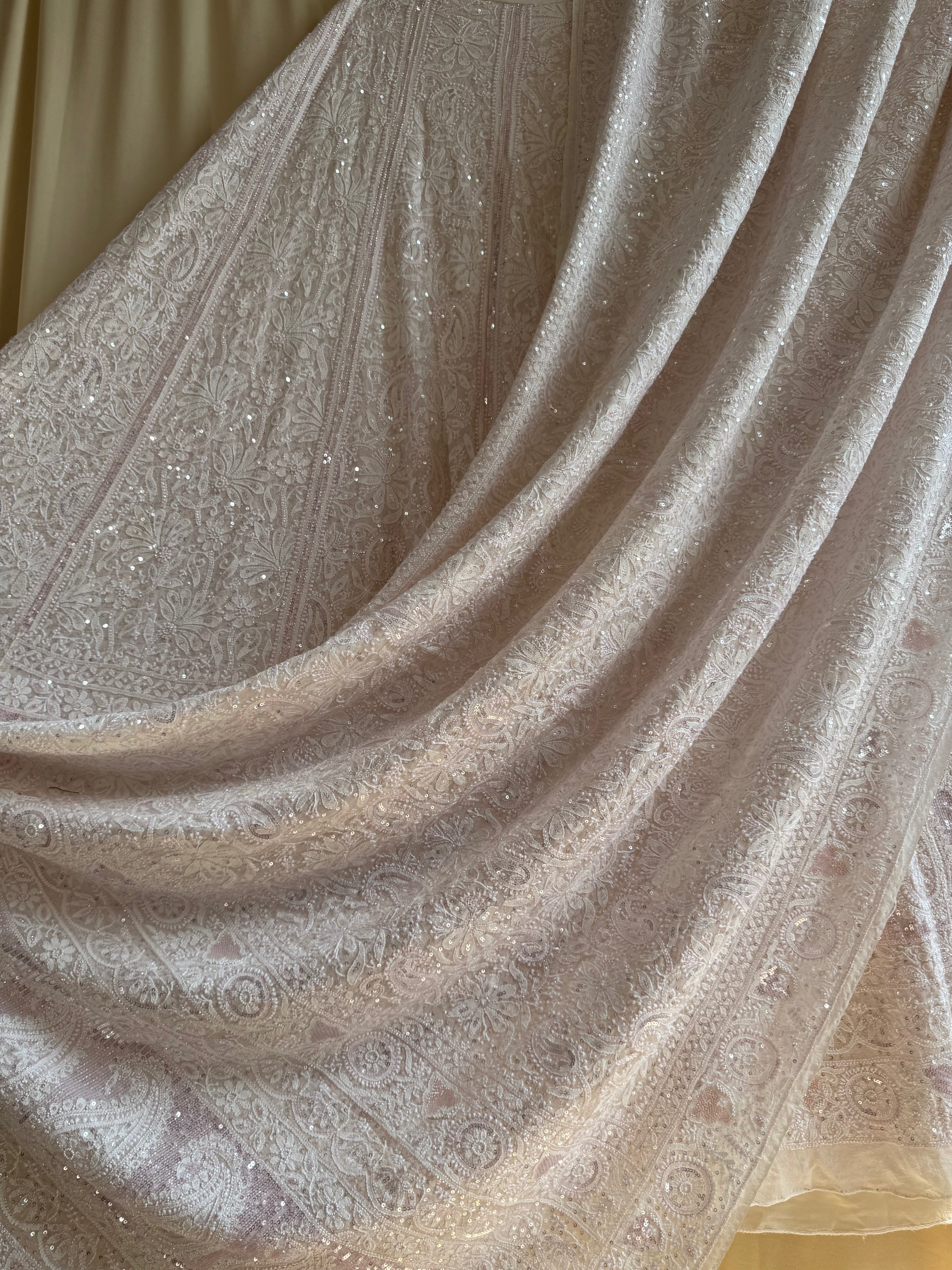 Pure Georgette Chikankari Lehenga