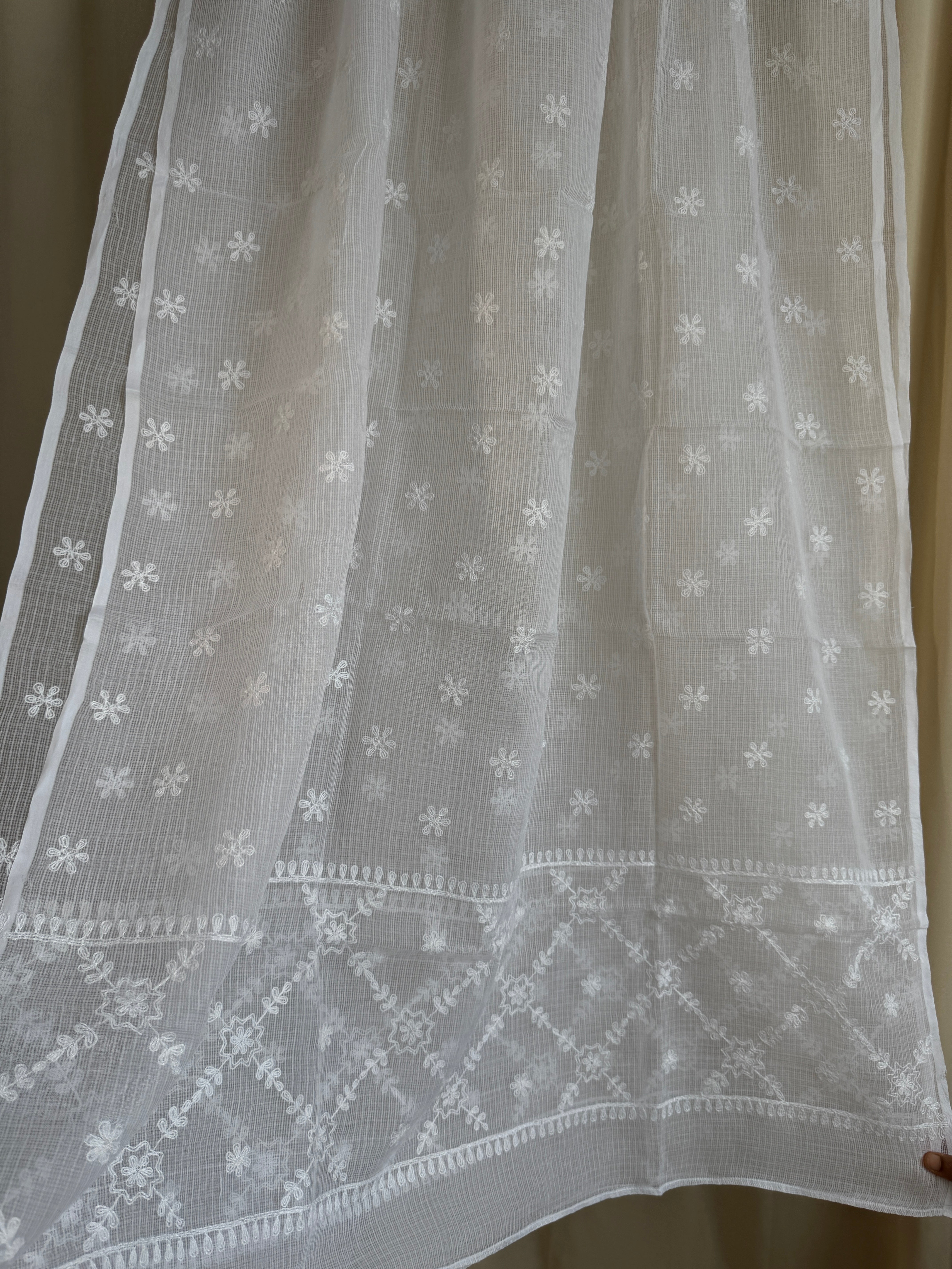 Kota Dupatta with Chikankari - Full Jaan ARIAA CHIKANKARI