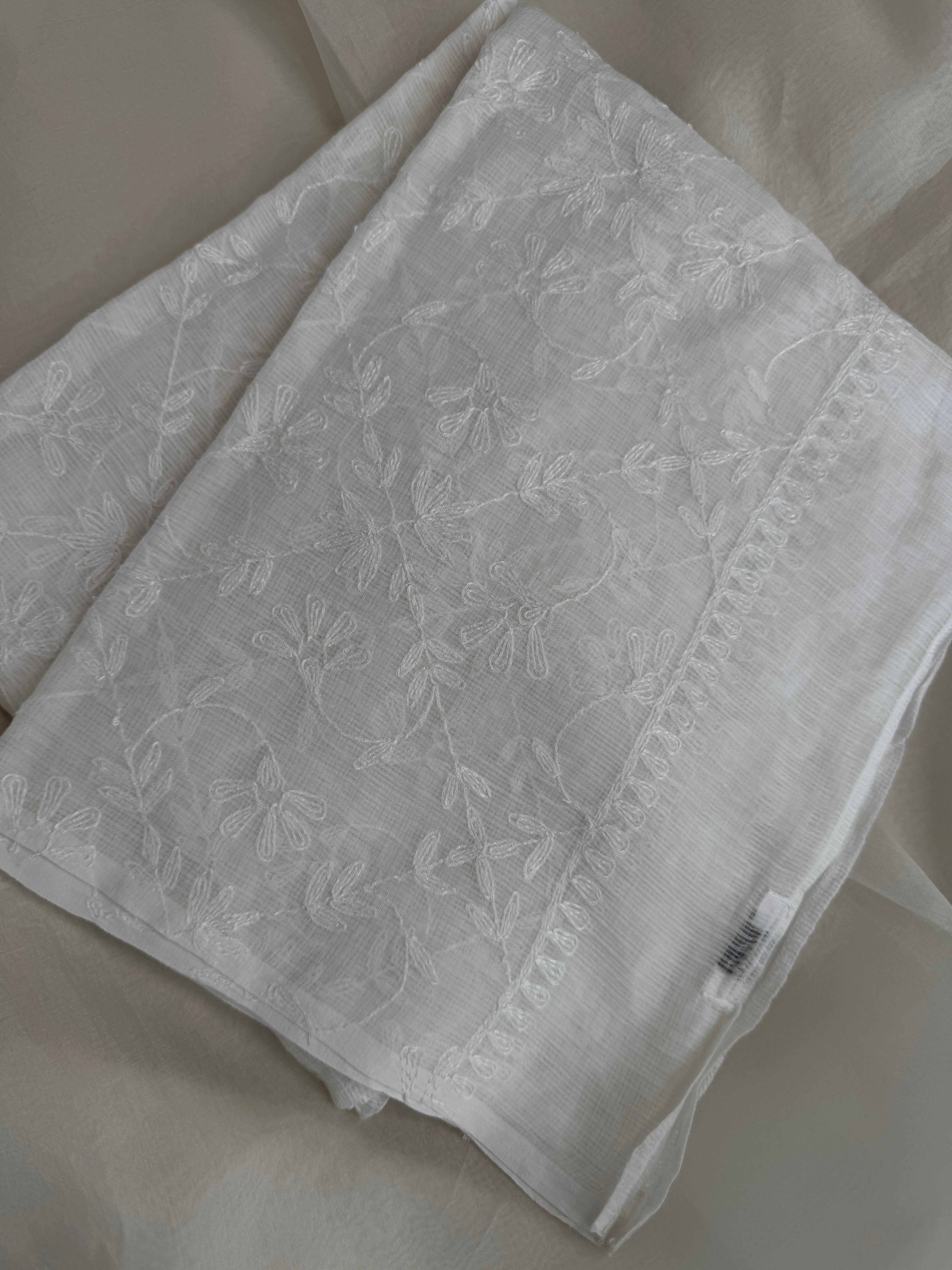 Kota Dupatta with Chikankari - Full Jaal ARIAA CHIKANKARI