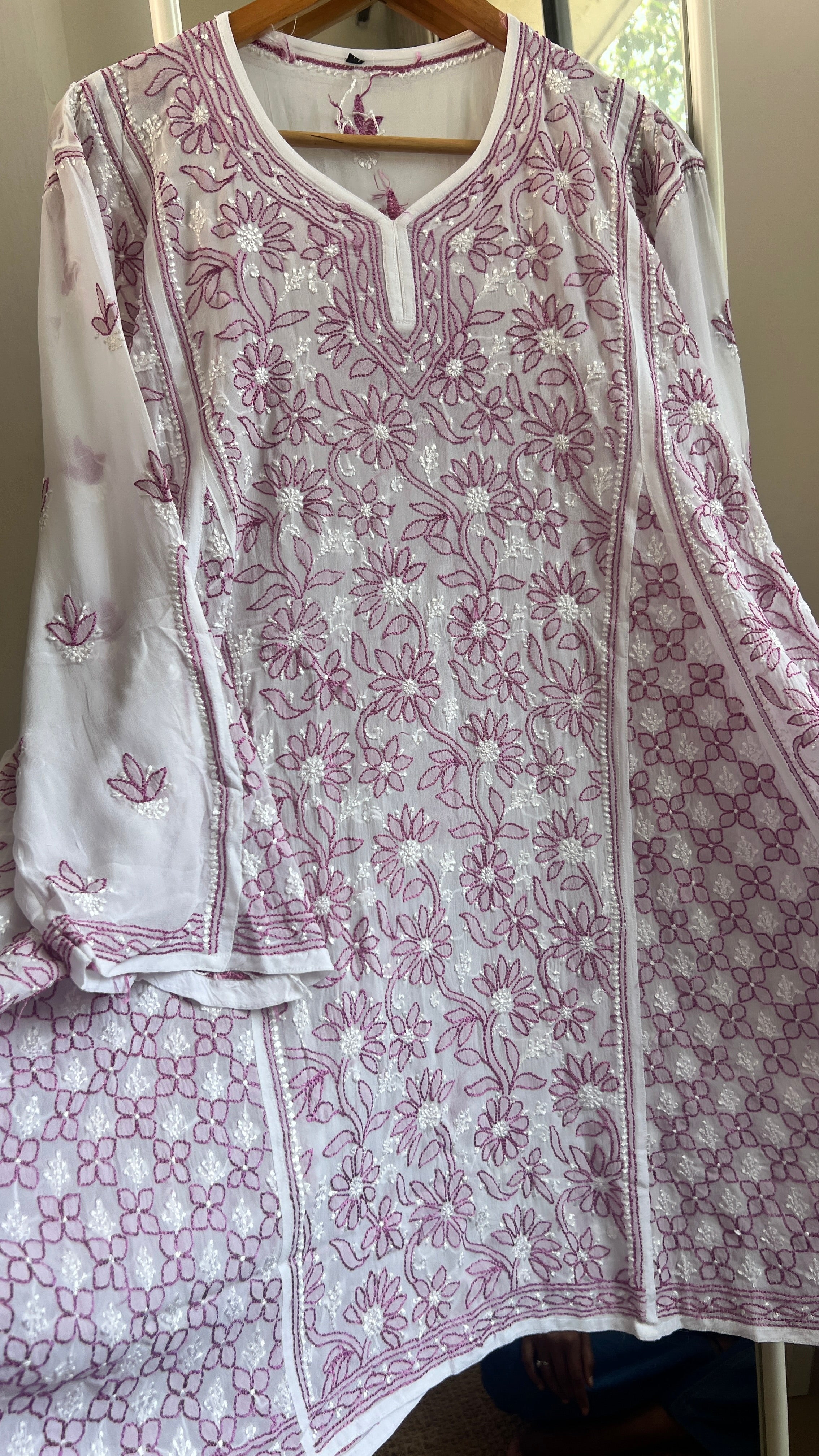 Viscose Chikankari Short Anarkali - Multi Colour - Sahar Collection