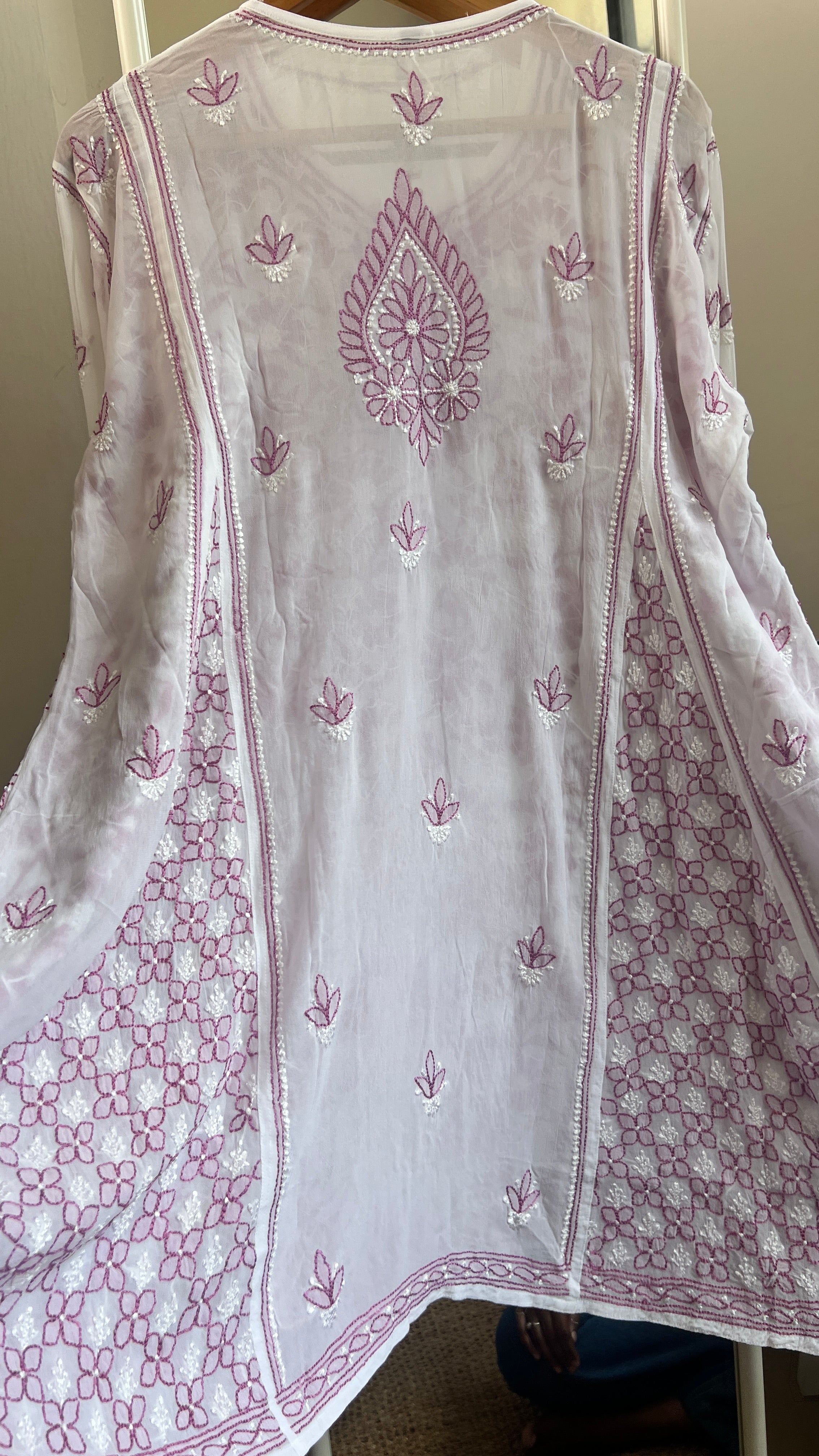 Viscose Chikankari Short Anarkali - Multi Colour - Sahar Collection